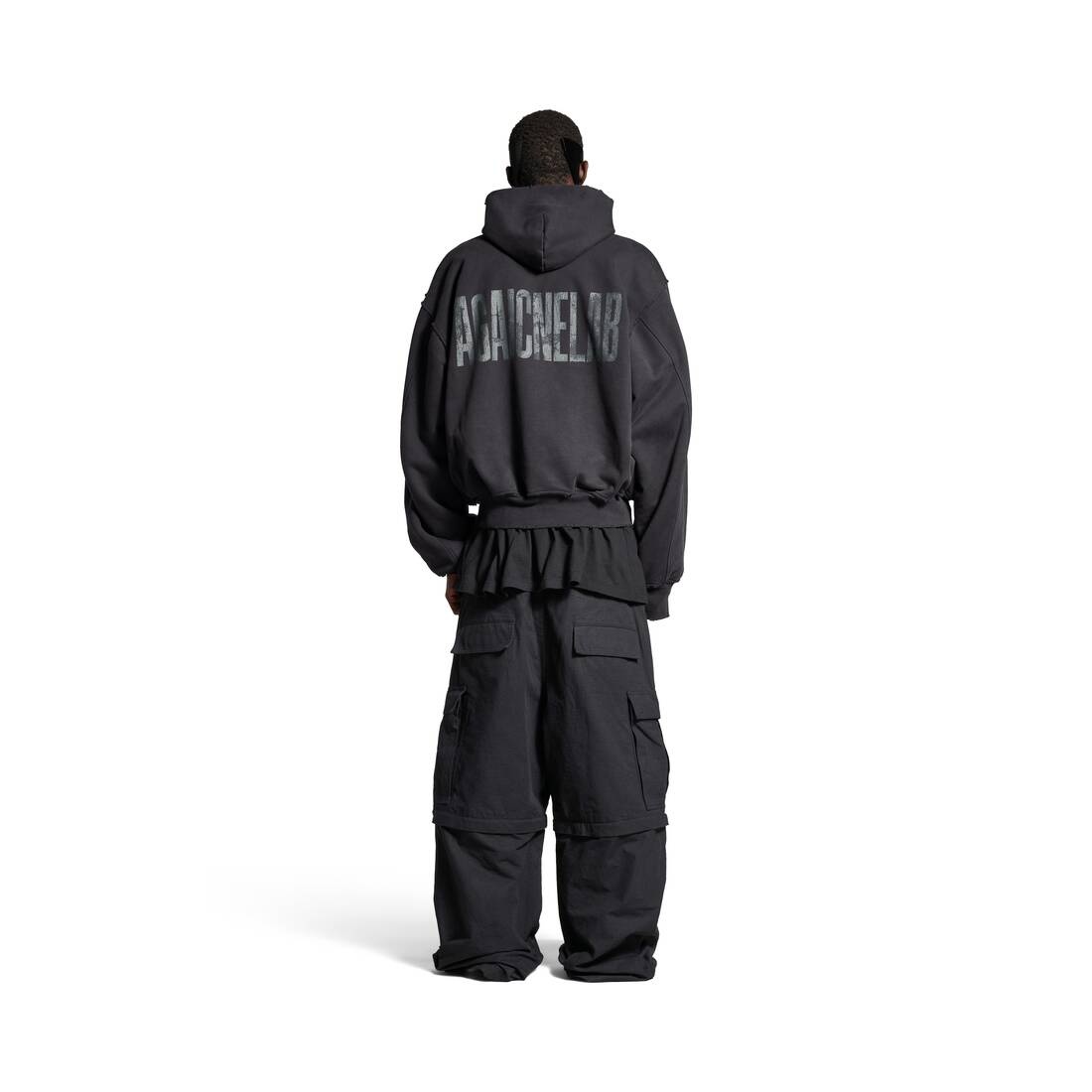 Men's Agaicnelab Hooded Bomber in Black/orange - 4