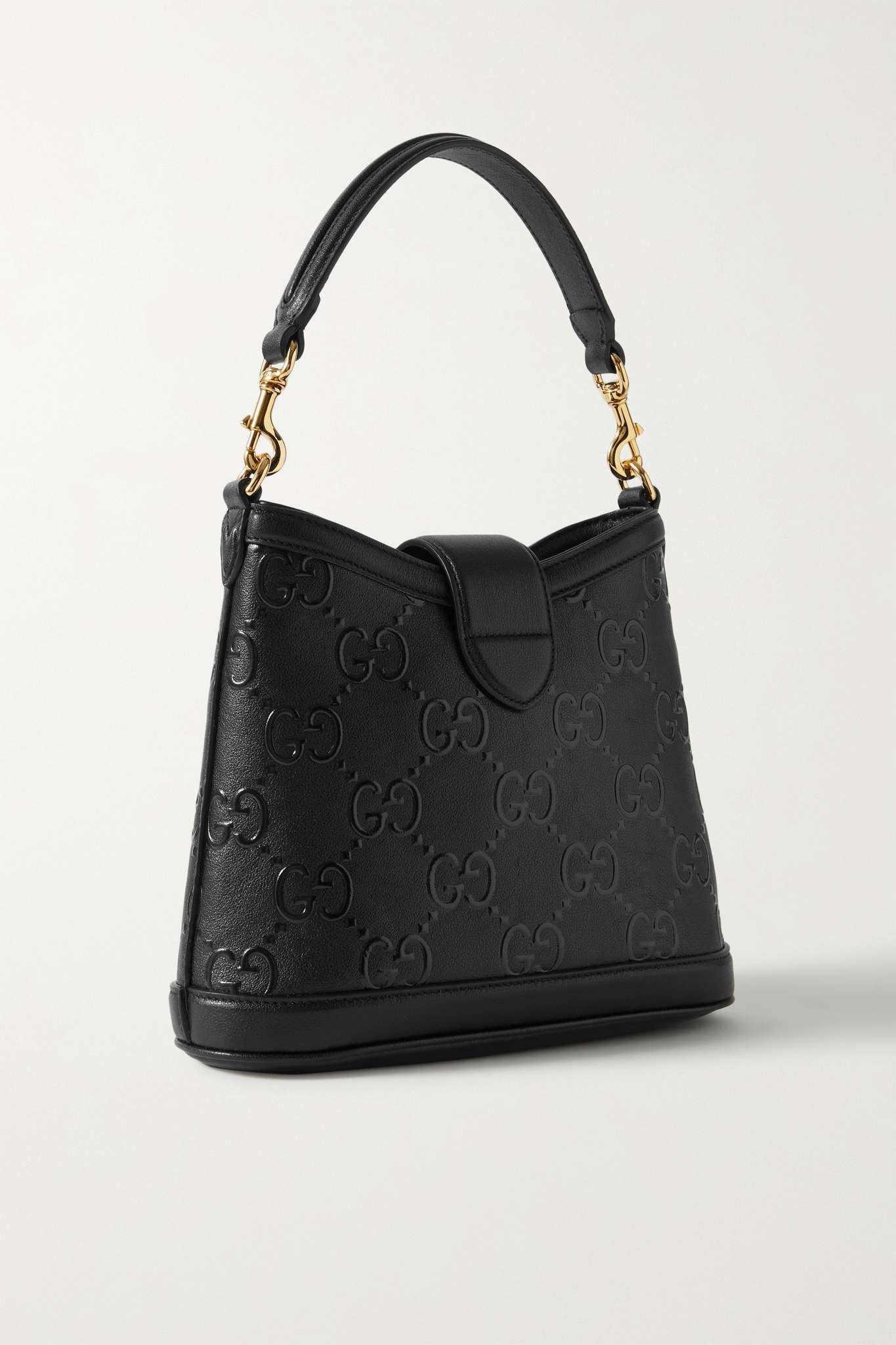 Embossed leather shoulder bag - 3