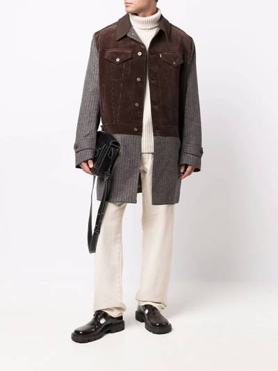 Junya Watanabe MAN panelled corduroy jacket-coat outlook