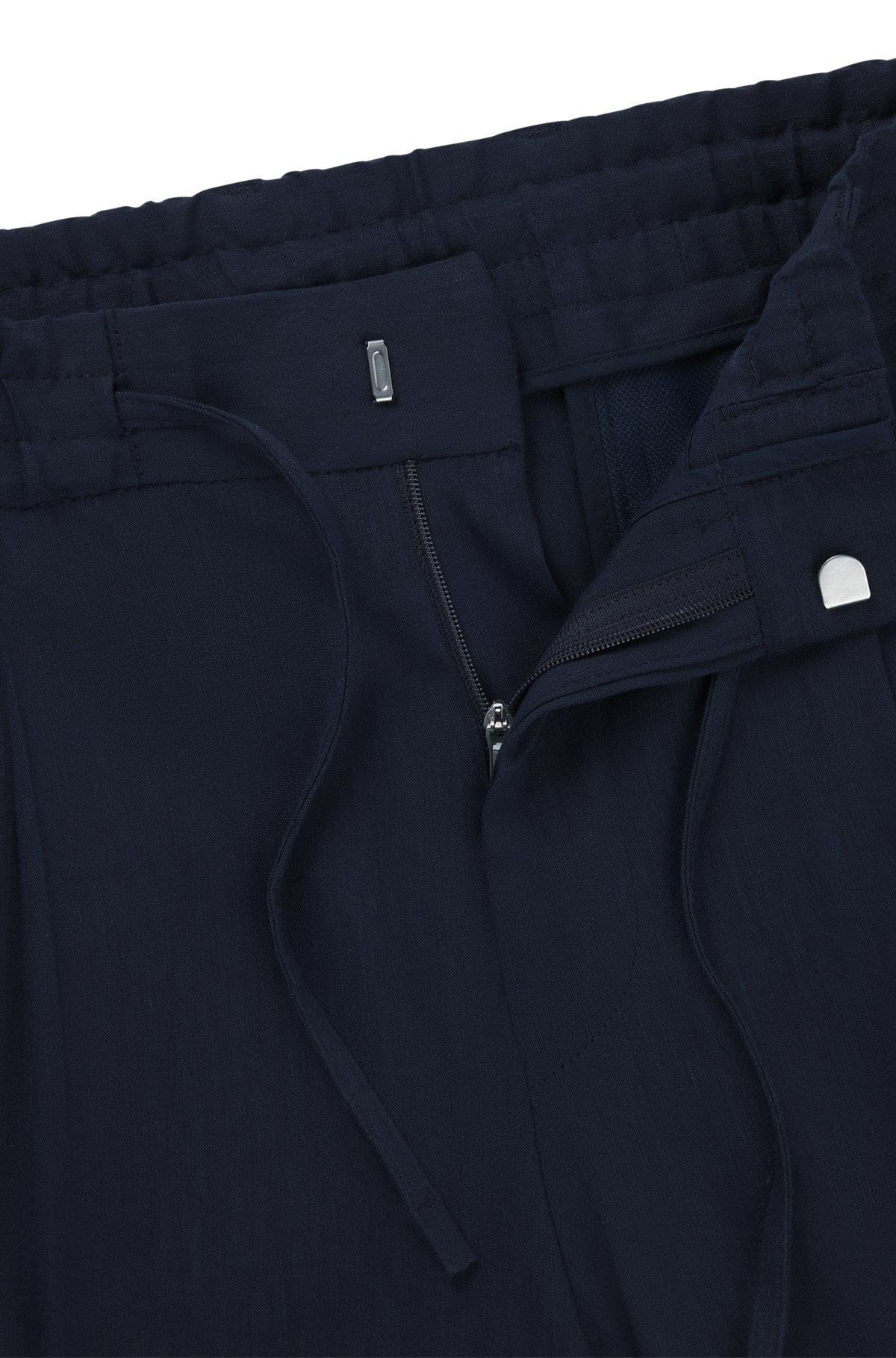 BOSS SELECTED BY SHOHEI OHTANI TAPERED-FIT TROUSERS IN A LINEN BLEND - 6