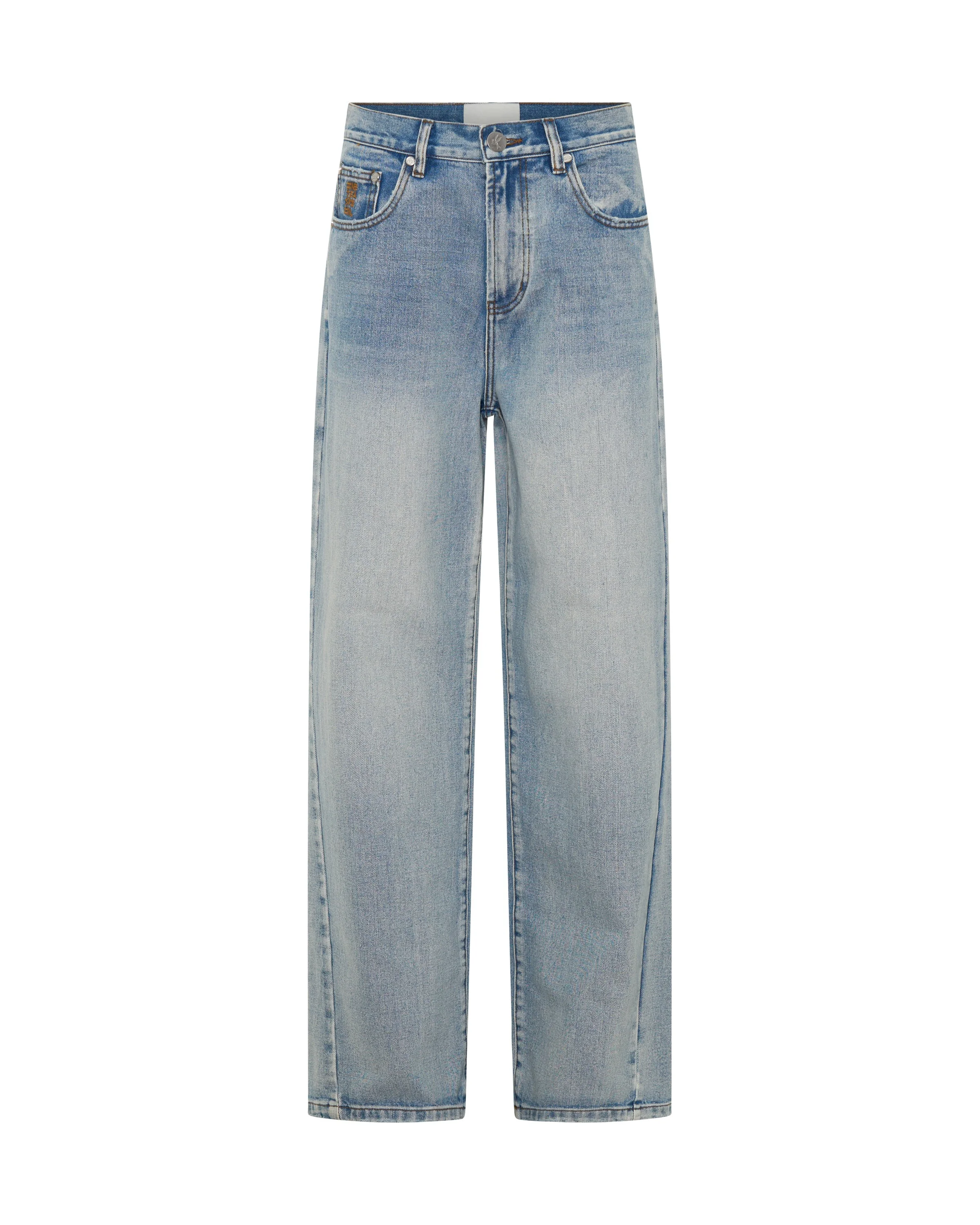 Baxters Mid Waist Wide Leg Denim Jeans - Hendrixe Blue - 1