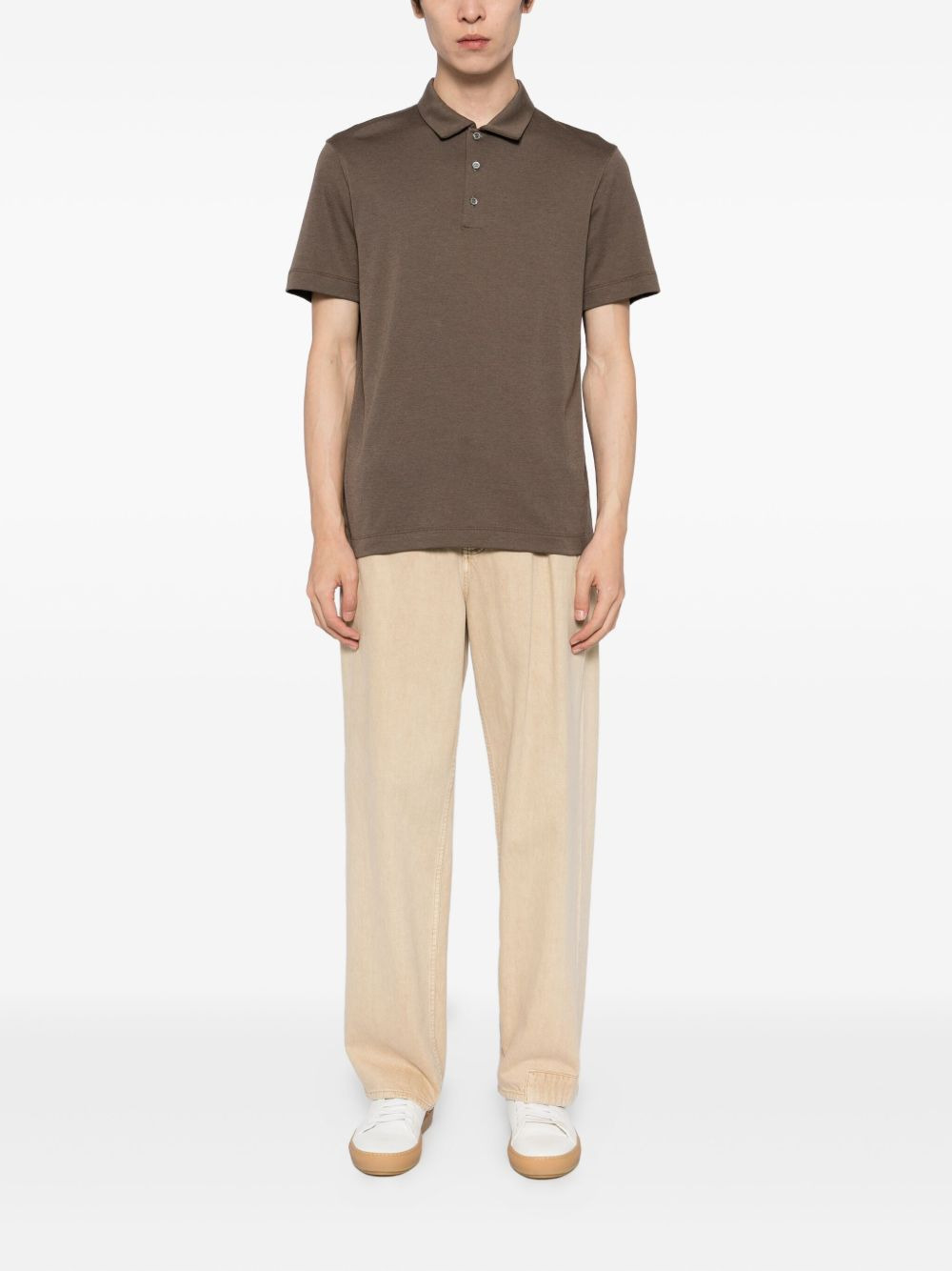 cotton-blended polo shirt - 2
