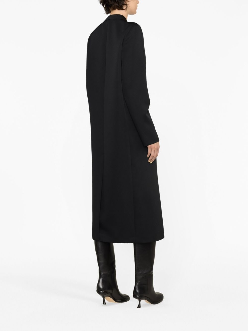 single-breasted tailored coat - 3