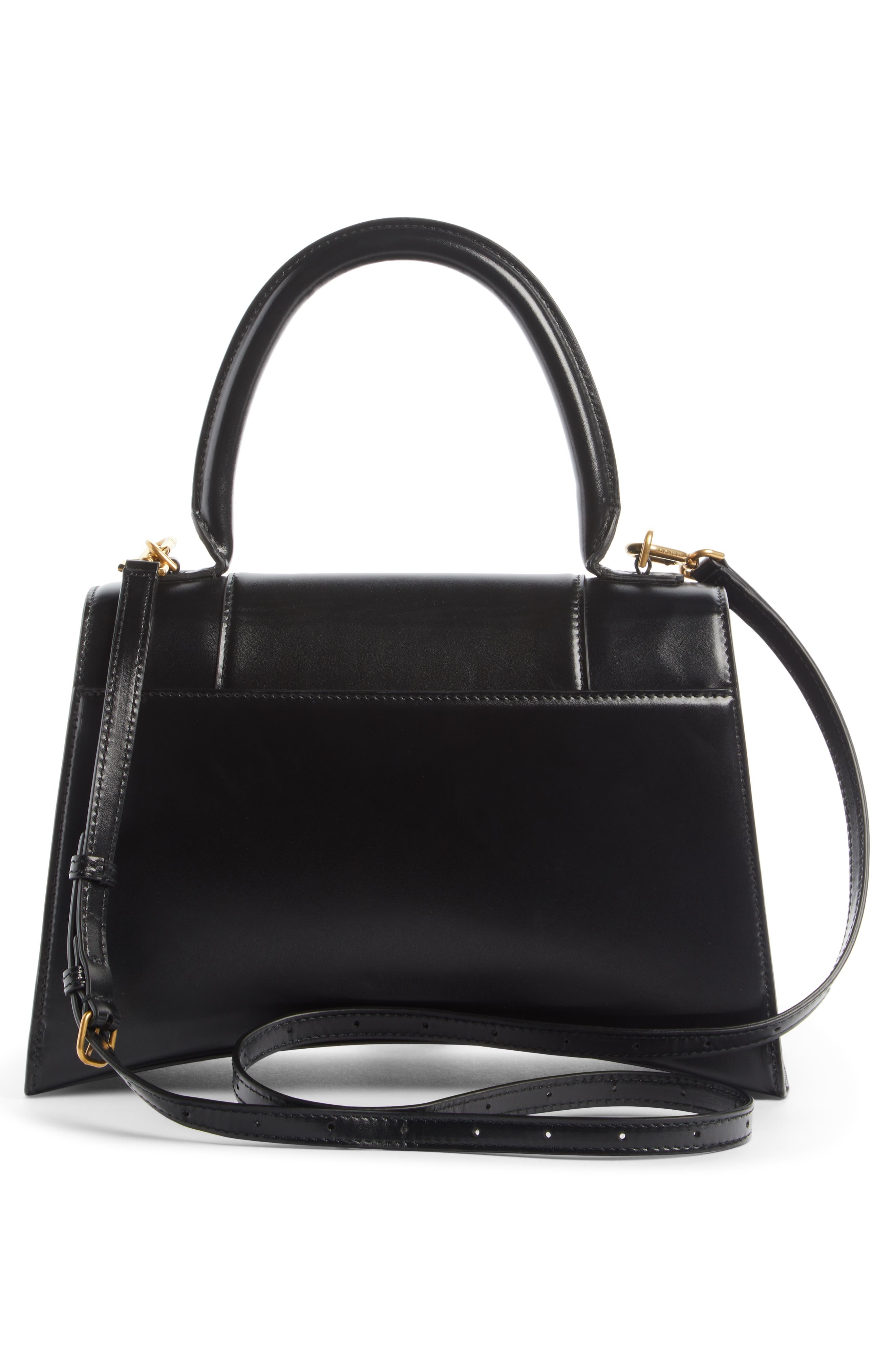 Hourglass Leather Top Handle Bag - 4