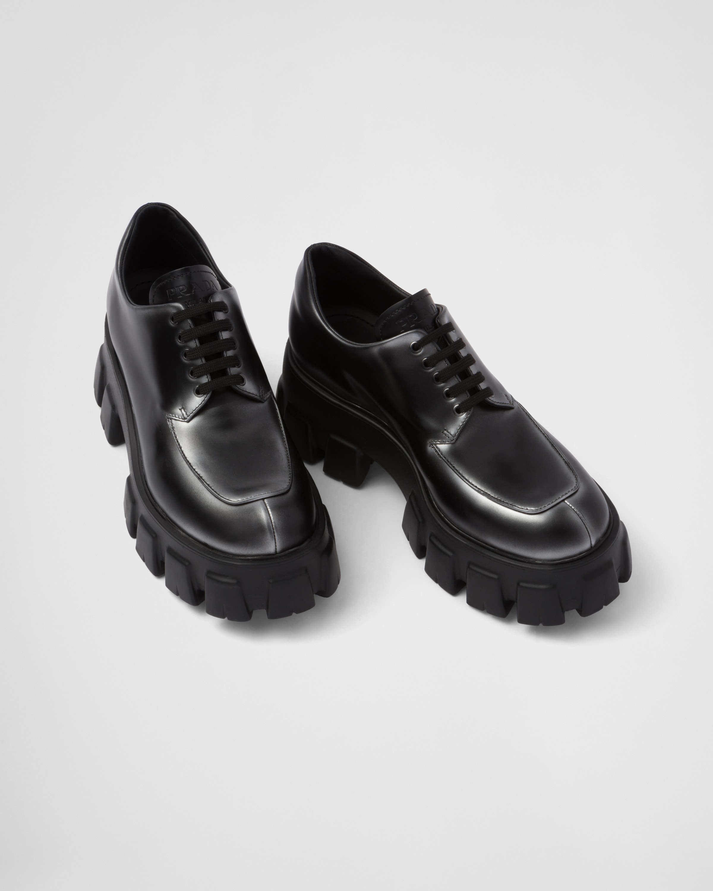 Monolith ombré brushed leather lace-ups - 4