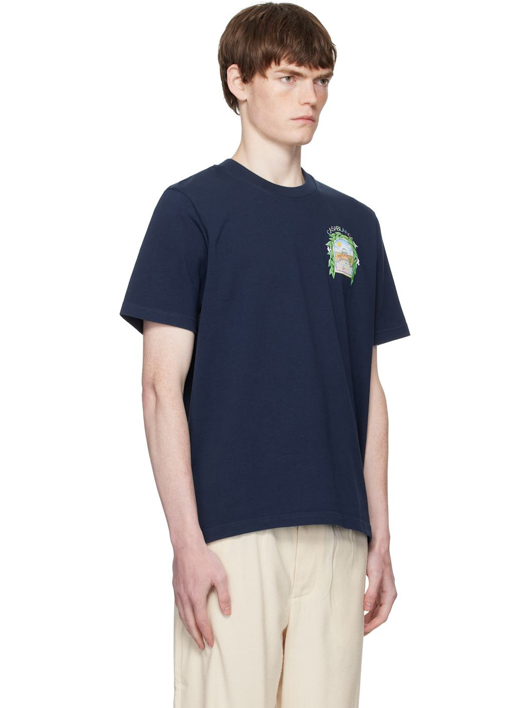 Navy L'Arche De Tennis Short-Sleeve T-Shirt - 2