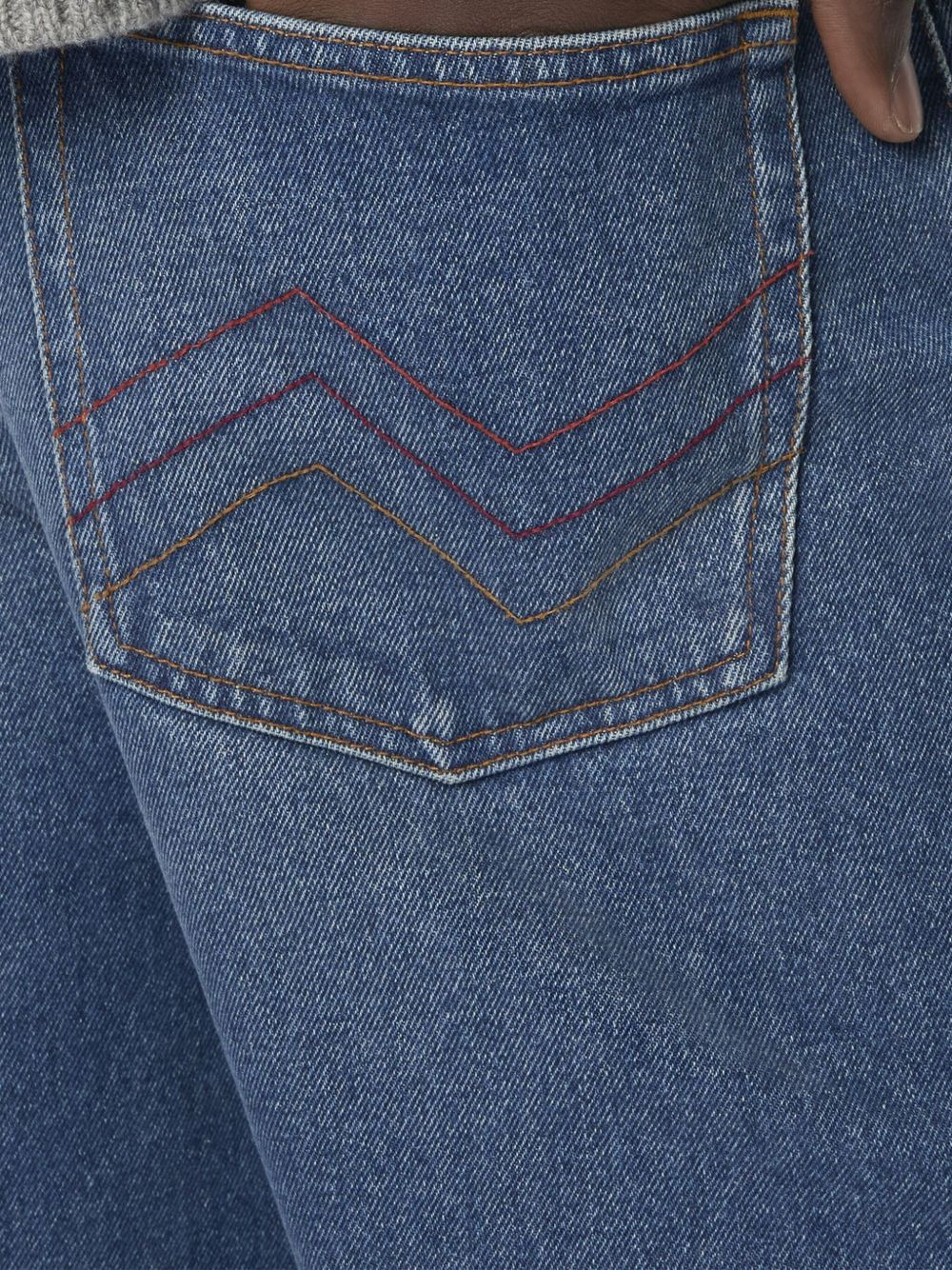 zigzag-pocket jeans - 4
