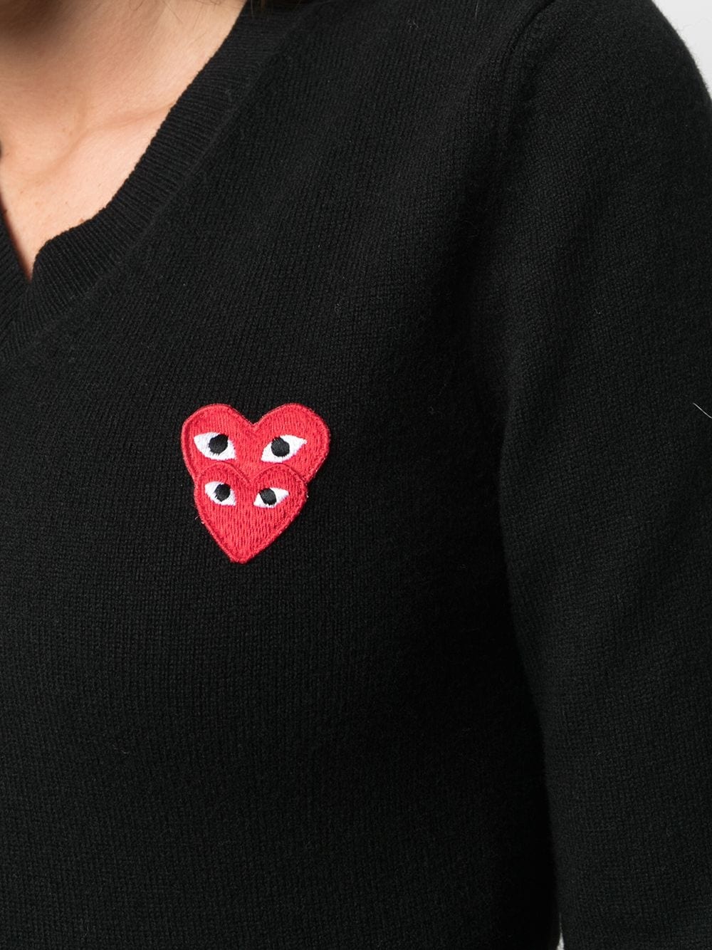 V-neck overlapping heart top - 5