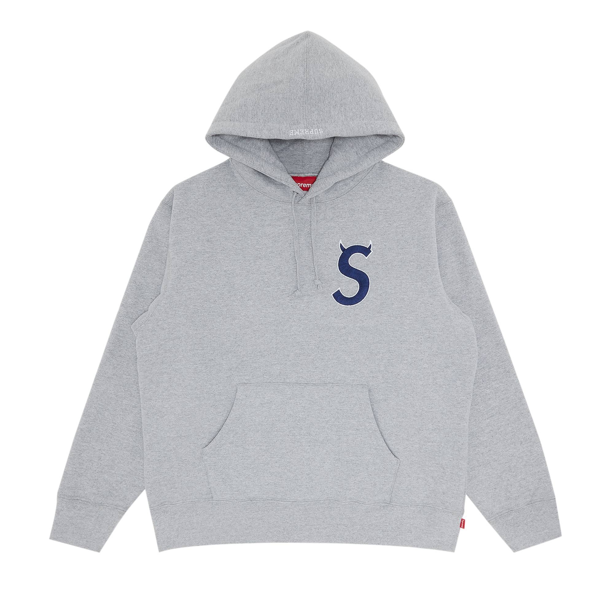 Supreme S Logo Hooded Sweatshirt 'Heather Grey' - 1