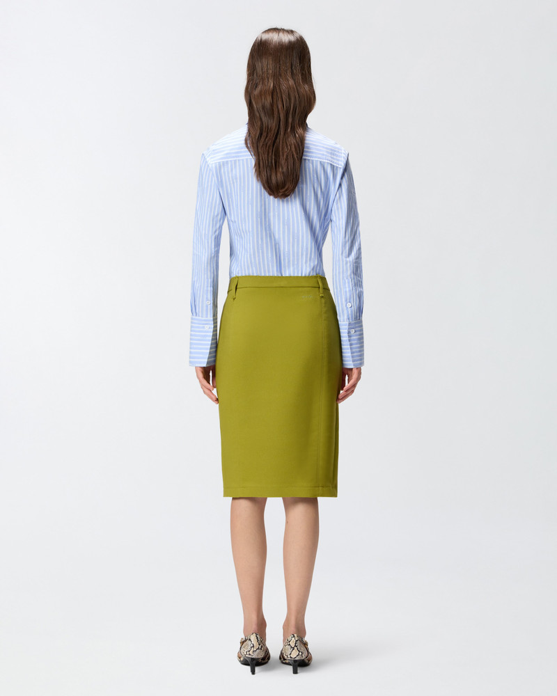 SLIM-FITTING CALF-LENGTH SKIRT WITH SLIT 5