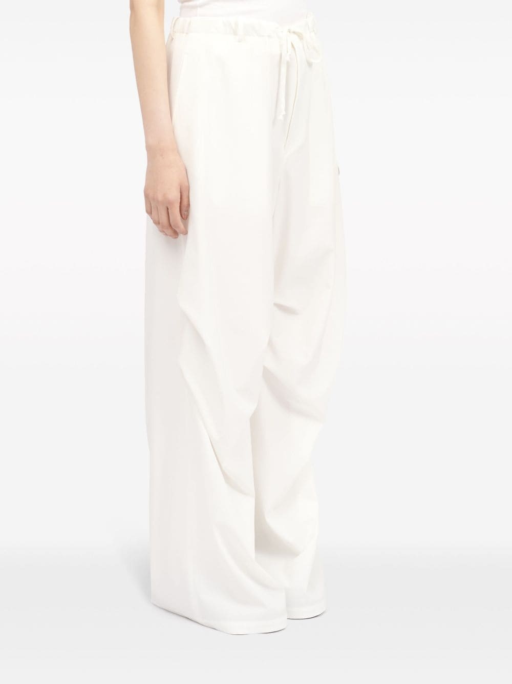 drawstring-waist palazzo trousers - 3