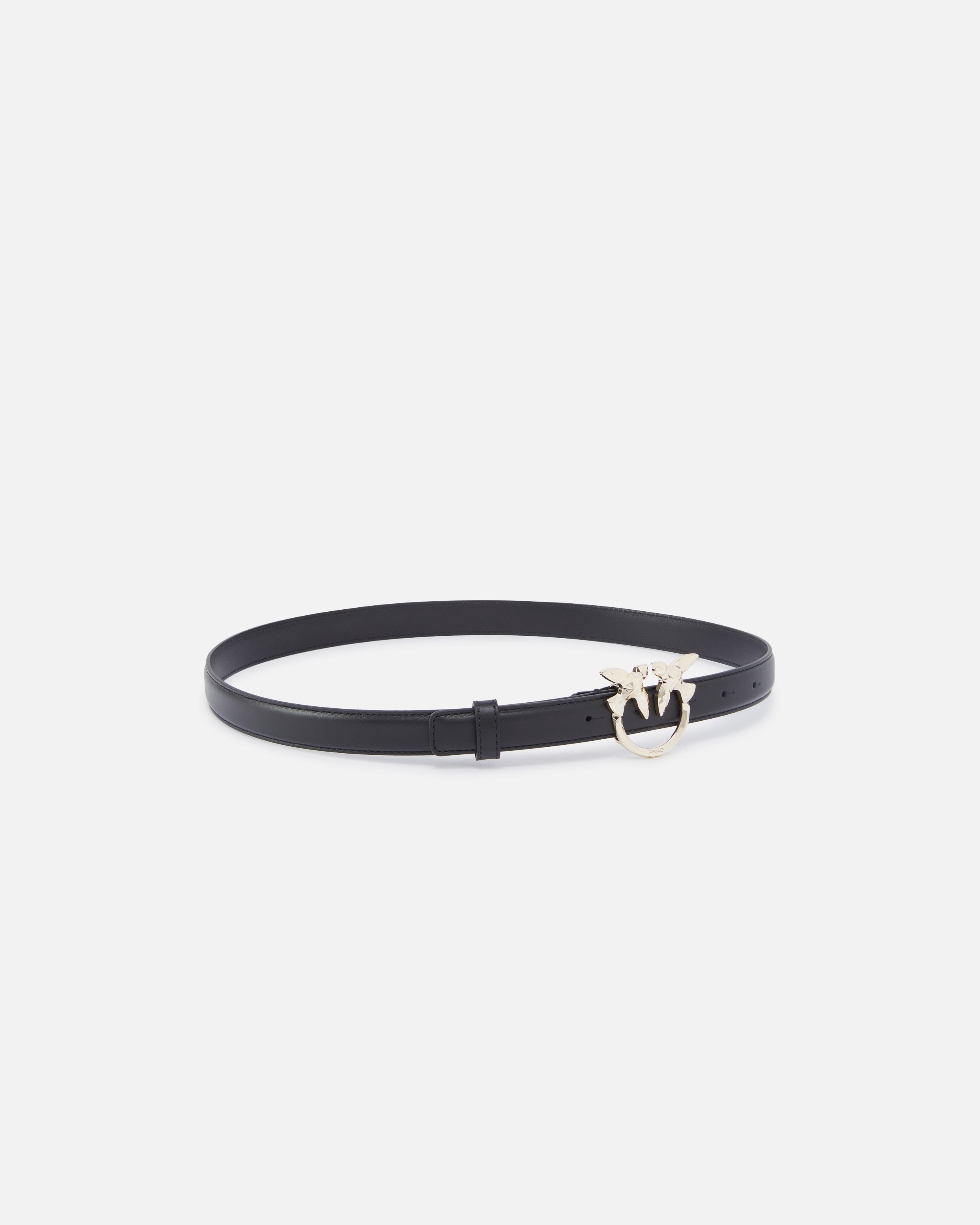 2CM THIN LEATHER BELT WITH BIRD BUCKLE PINKO GALLERIA. - 2