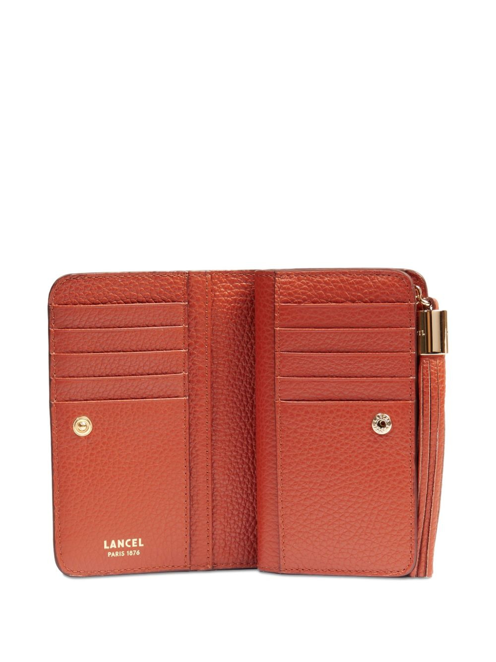 tassel-embellished leather wallet - 4
