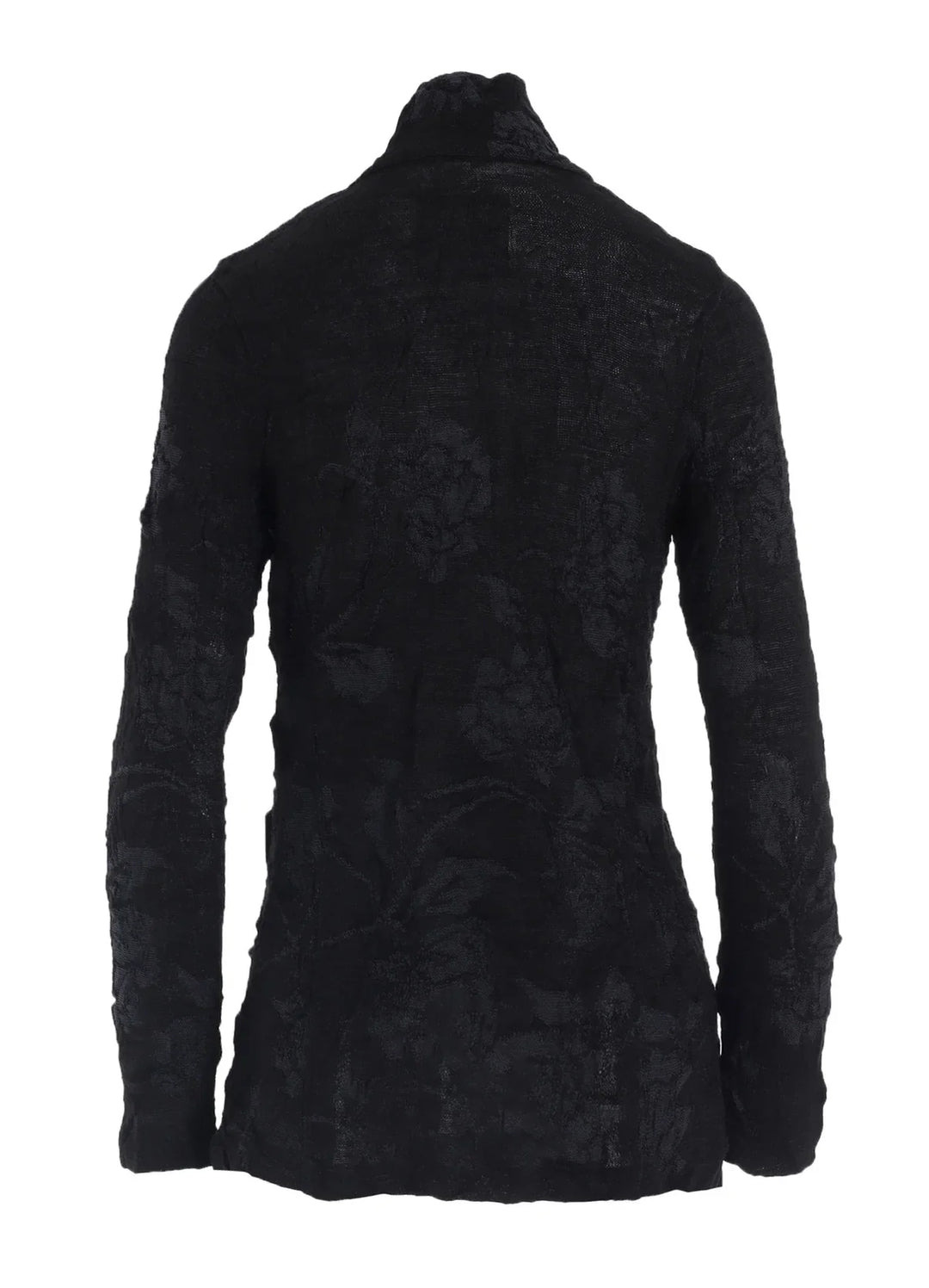Big Flower Wrinkled Knit Jacket - 2