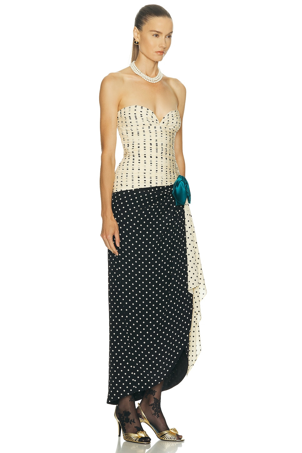 Crepe De Chine Pois Dress - 2