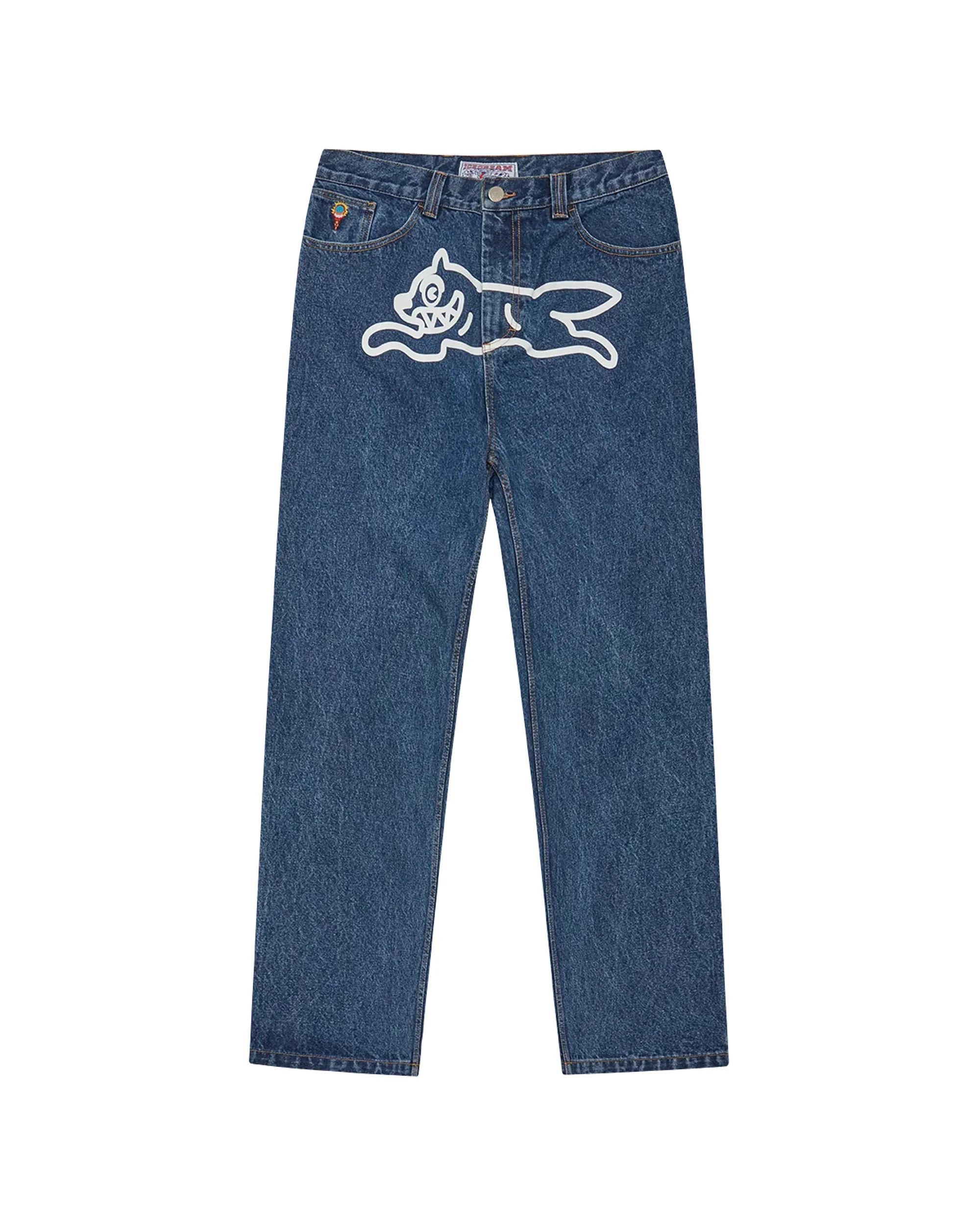 RUNNING DOG DOUBLE SCOOP DENIM PANT - 1