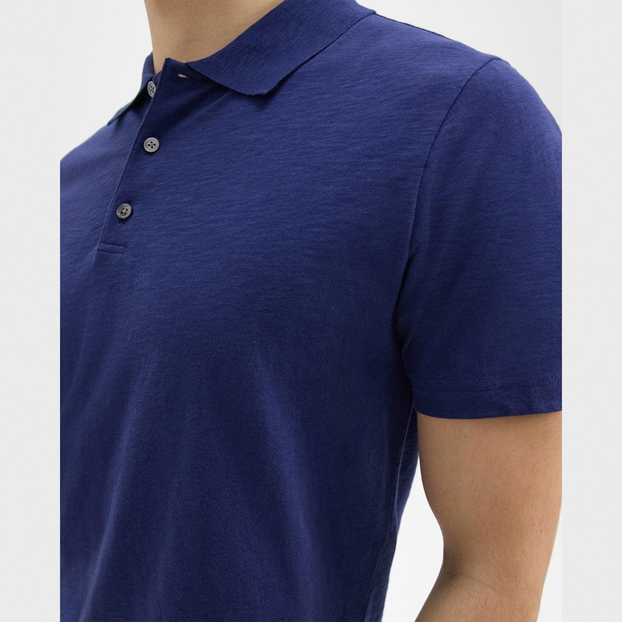 Bron Polo Shirt in Cosmos Slub Cotton - 5