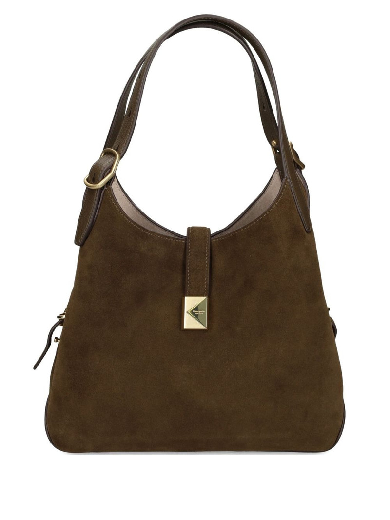 Deco suede-leather tote bag 1