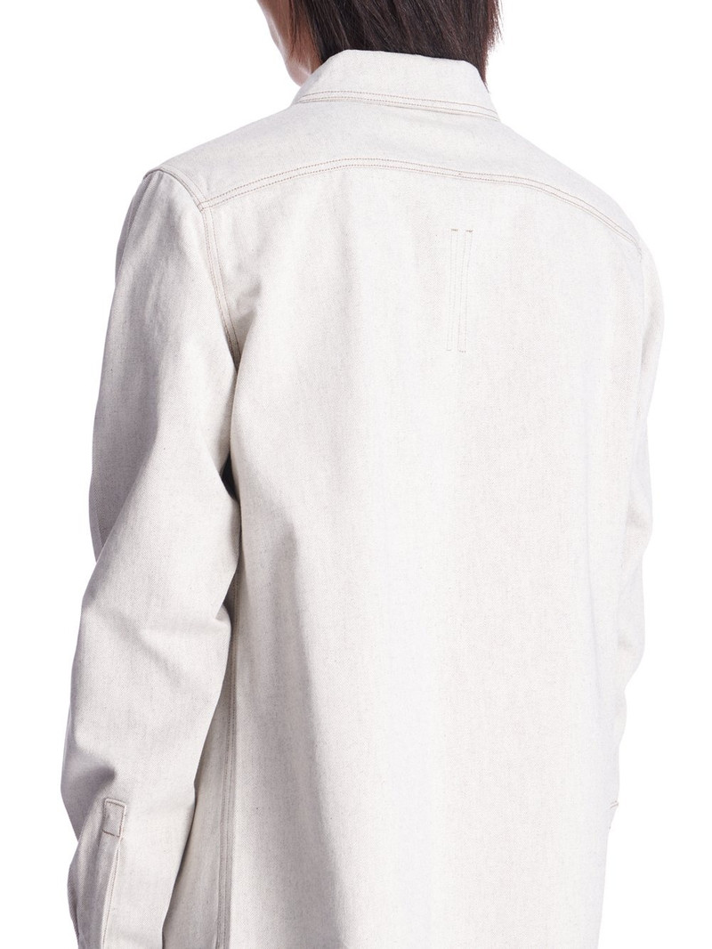RICK OWENS DRKSHDW Denim Overshirt Milk 5