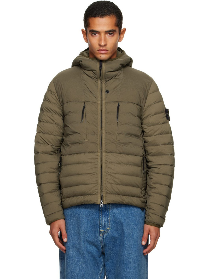 Khaki 4100020 Seamless Tunnel Nylon Down-TC Jacket - 1