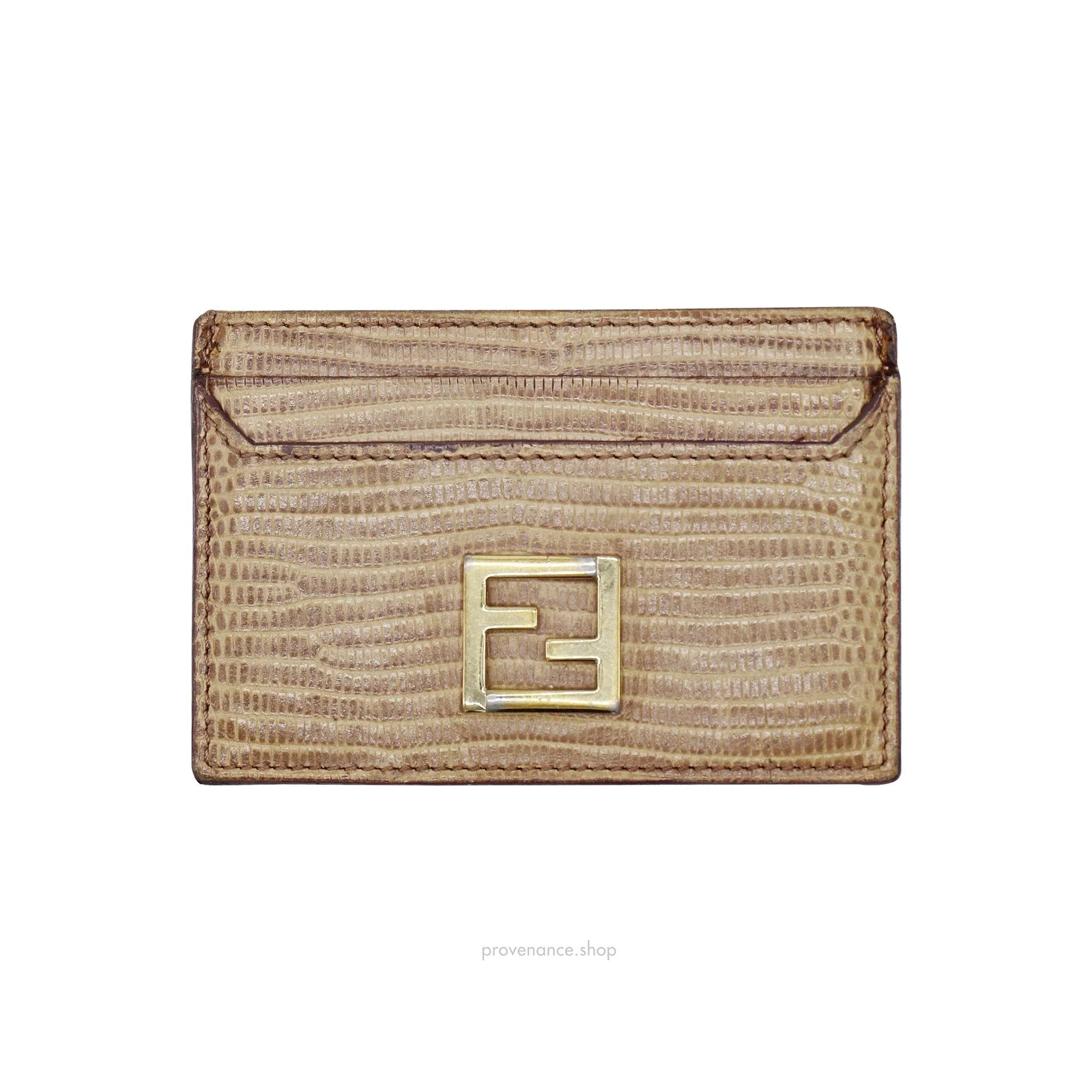 Fendi FF Card Holder - Lizard - 1