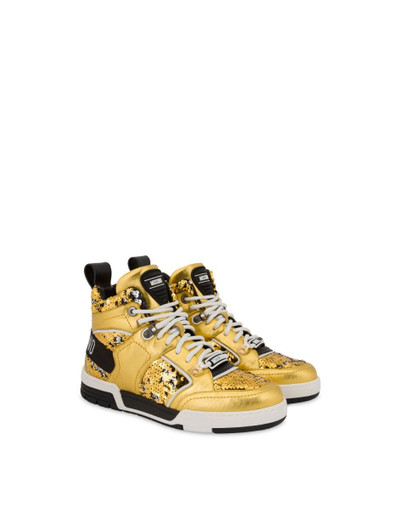 Moschino STREETBALL SEQUIN HIGH-TOP SNEAKERS outlook