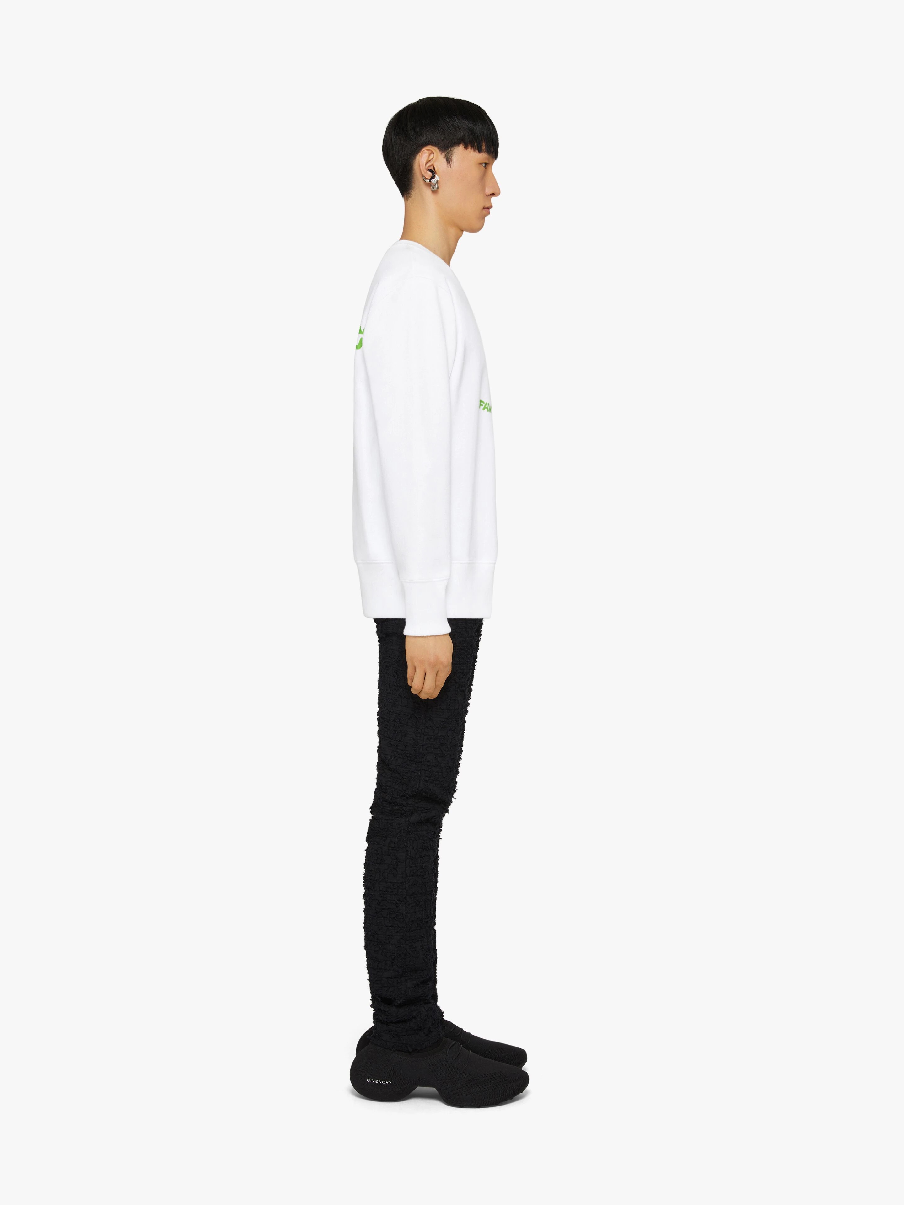 SLIM-FIT SWEATSHIRT IN PRINTED FLEECE - 3