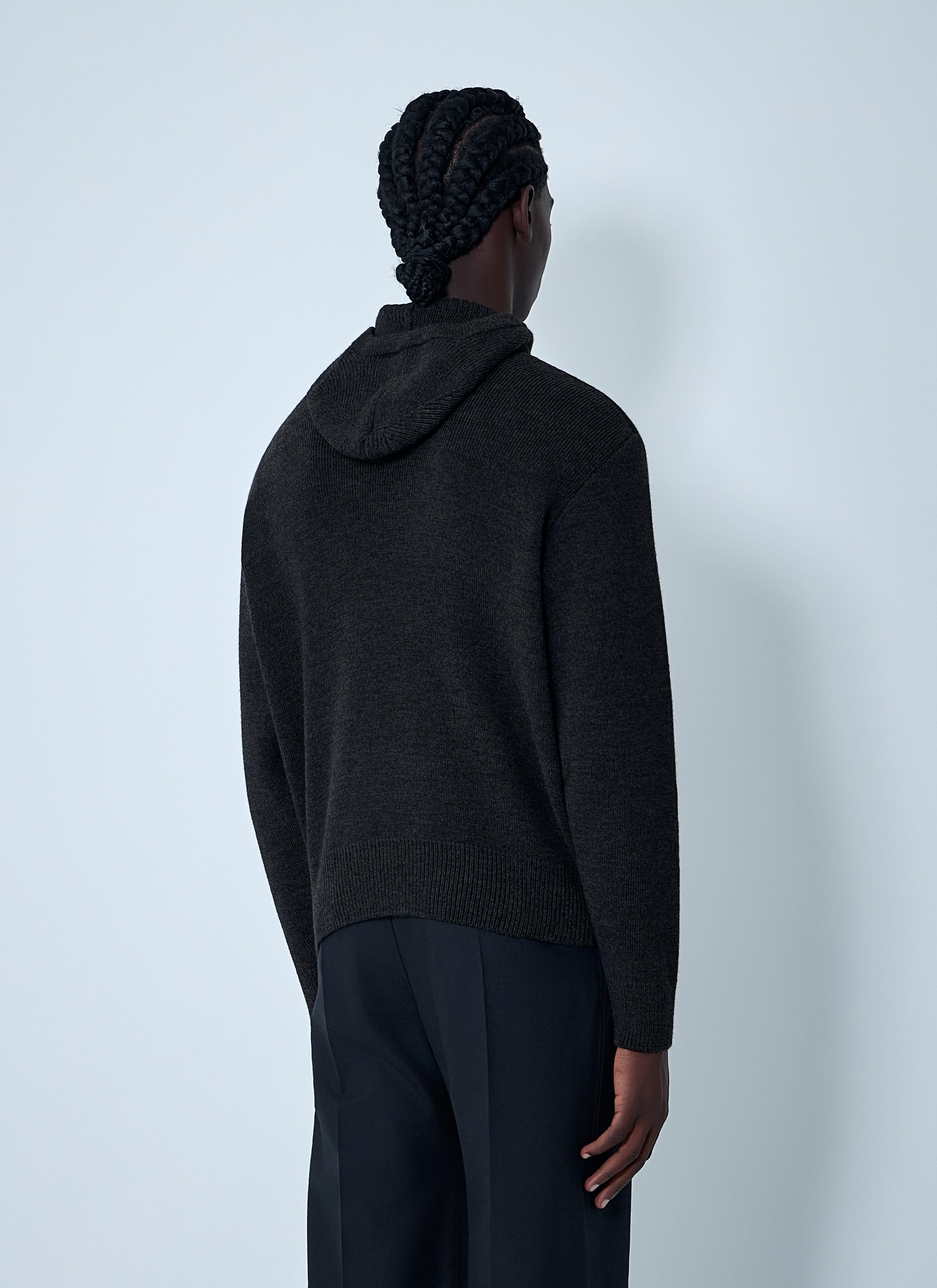 Knitted Hooded Sweatshirt - 4