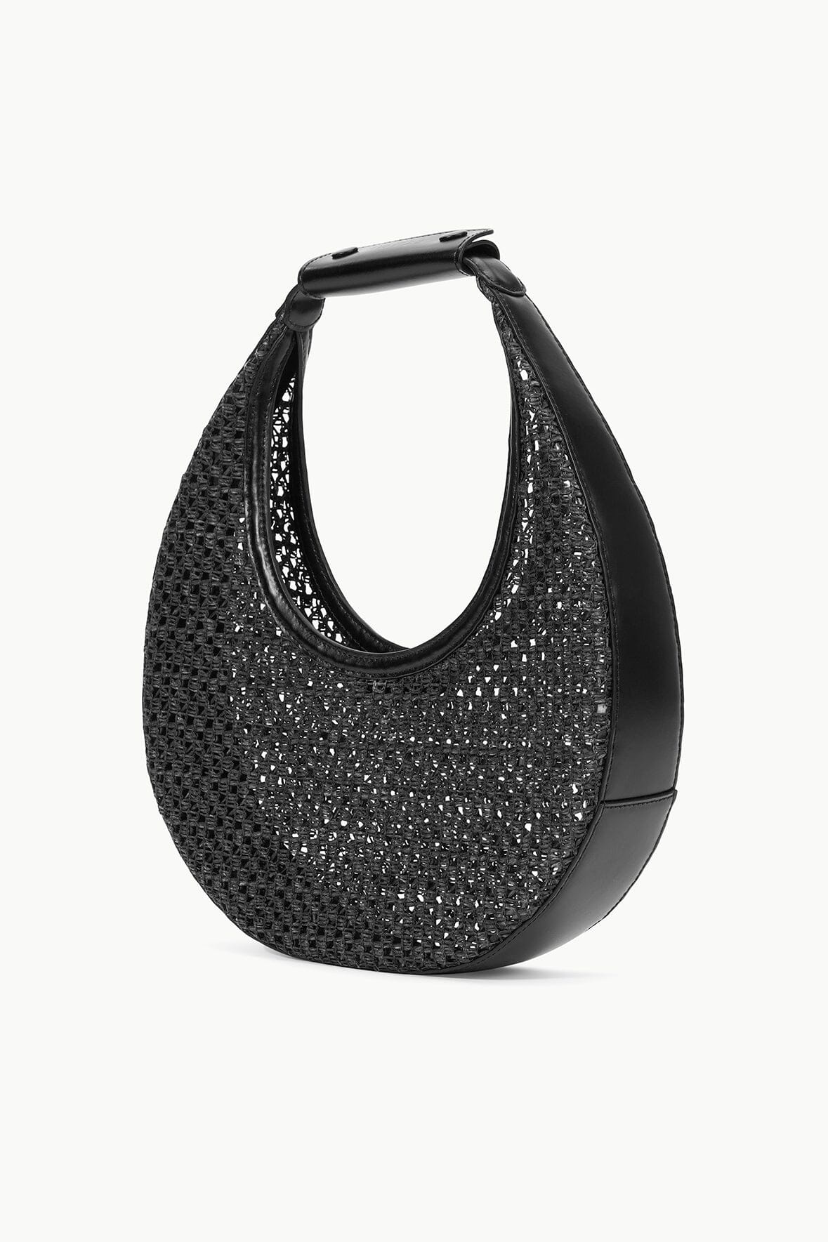 STAUD MOON WOVEN BAG BLACK - 3