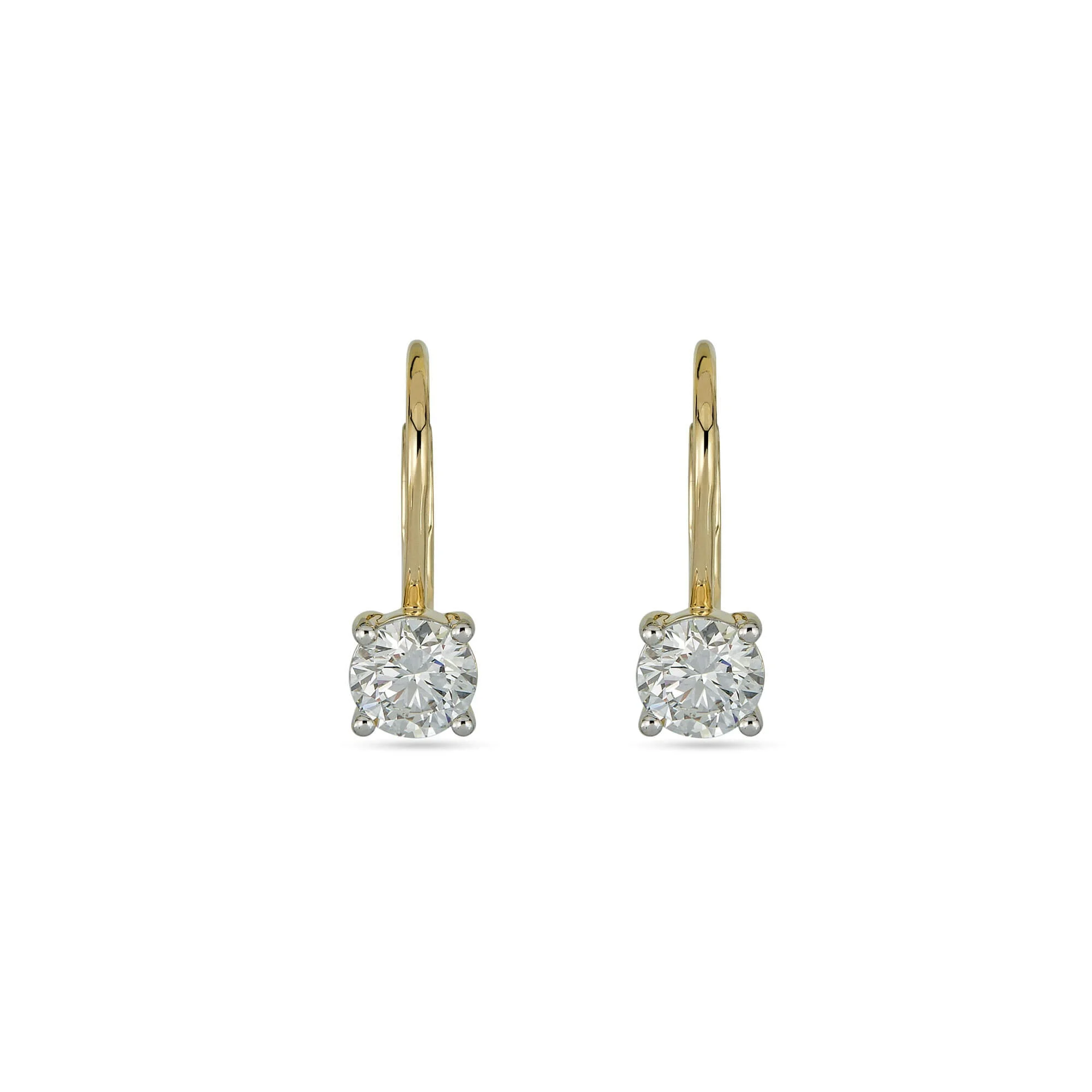 2 CTW LAB-Created Diamond Lever Back Earrings - 1