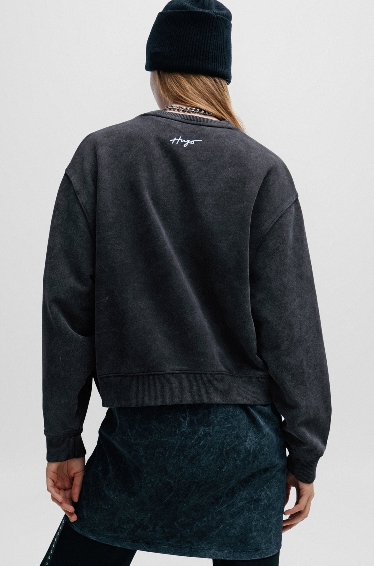 OVERSIZE-FIT SWEATSHIRT IN FRENCH TERRY WITH SEASONAL ARTWORK - 4