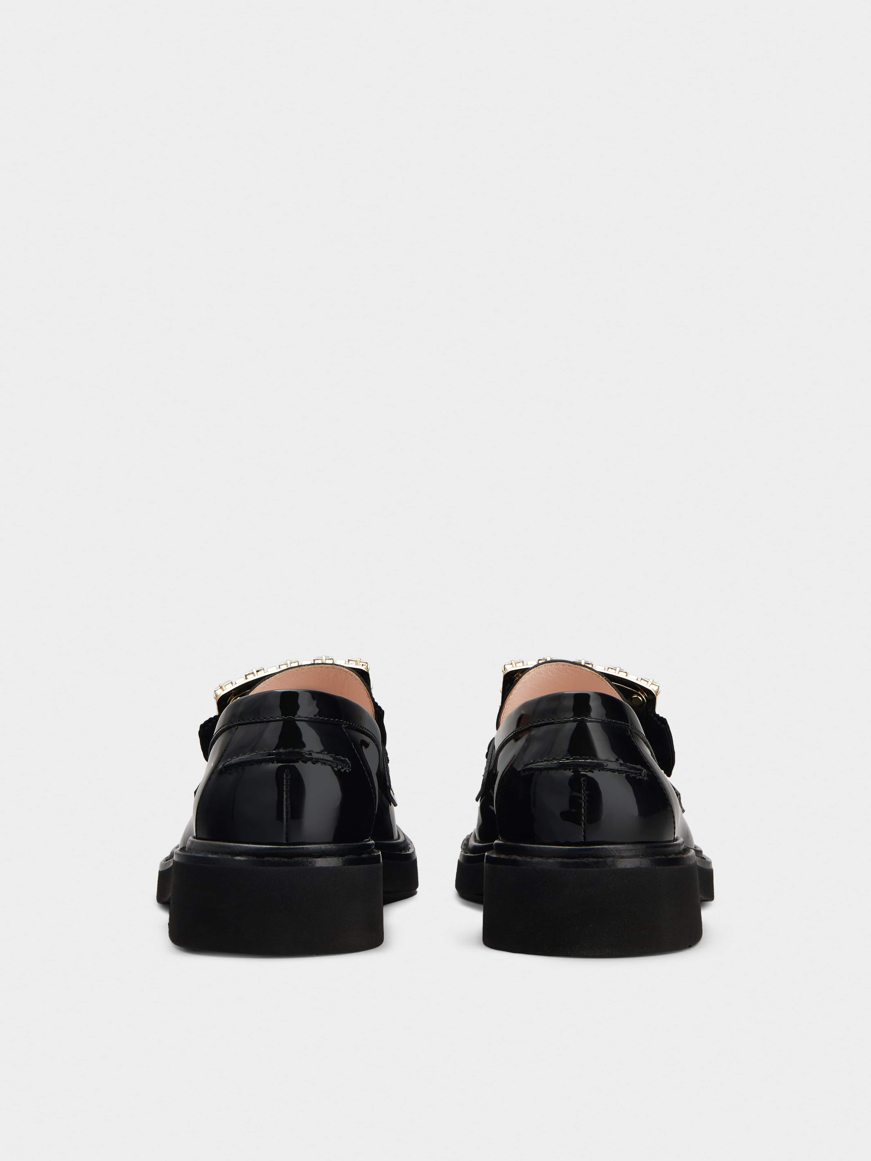 Viv' Rangers Strass Buckle Loafers in Patent Leather - 4