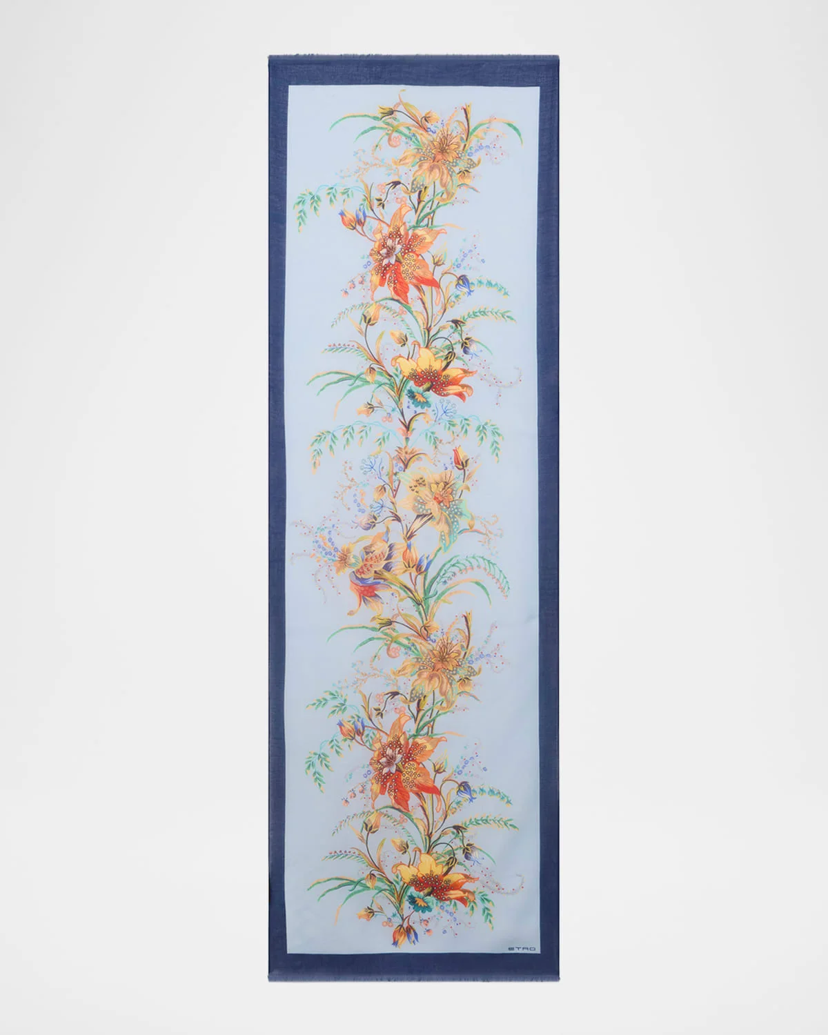 Floral Modal-Cashmere Scarf - 1