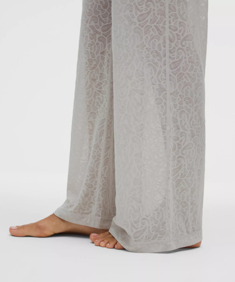 Paisley Lace Jacquard High-Rise Flared Pant 6