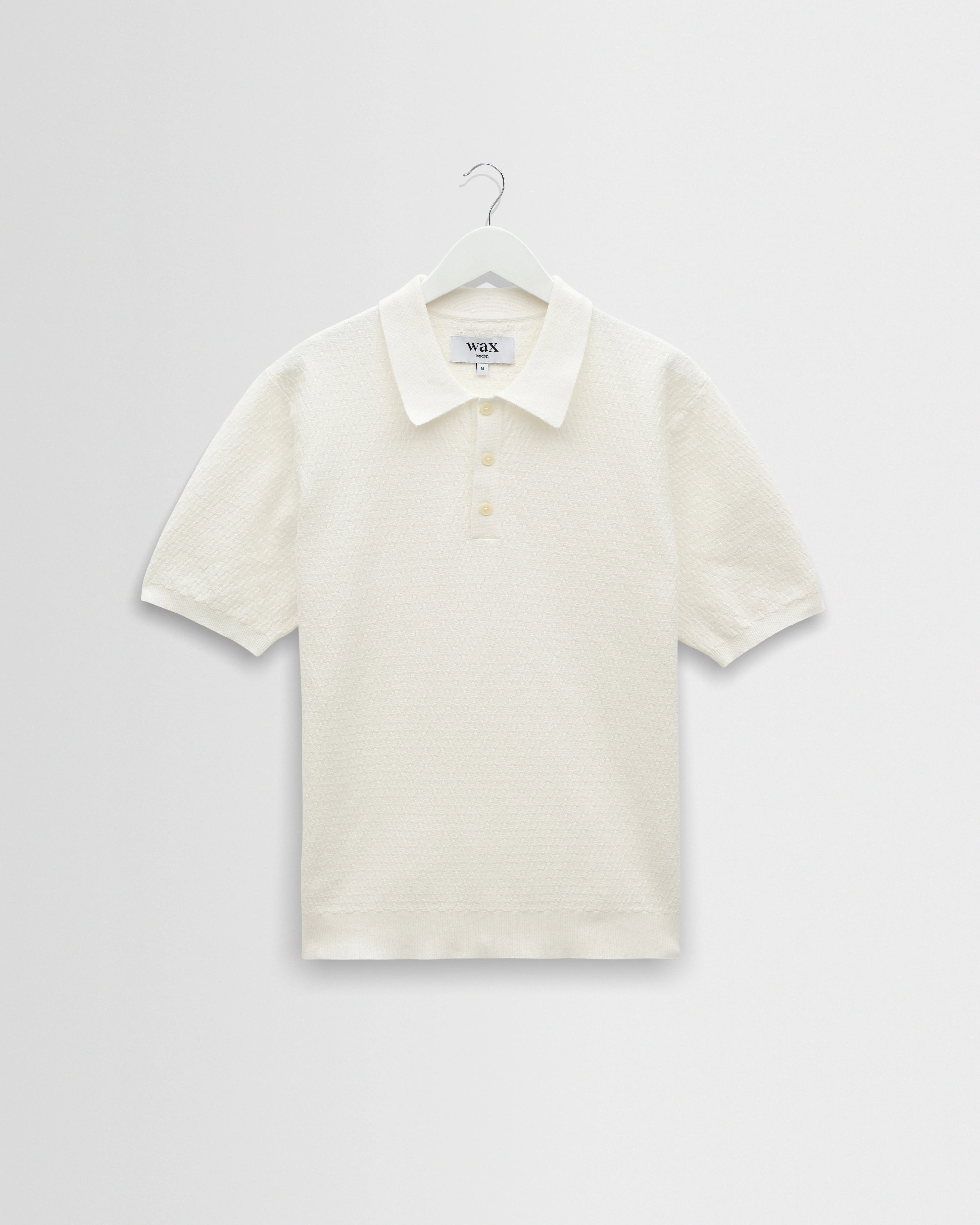 Naples - Ecru Retro Diamond Knitted Polo - 1