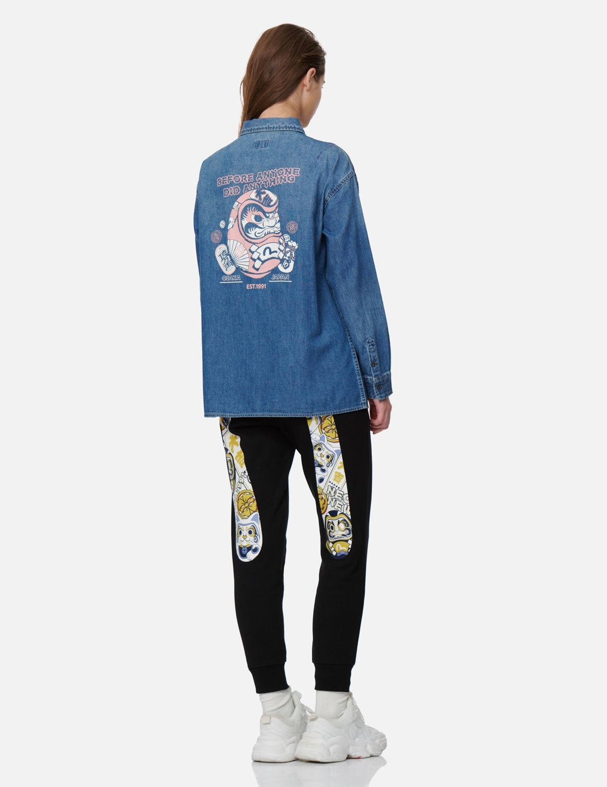 EVISU SQUAD DAICOCK PRINT SWEATPANTS - 3