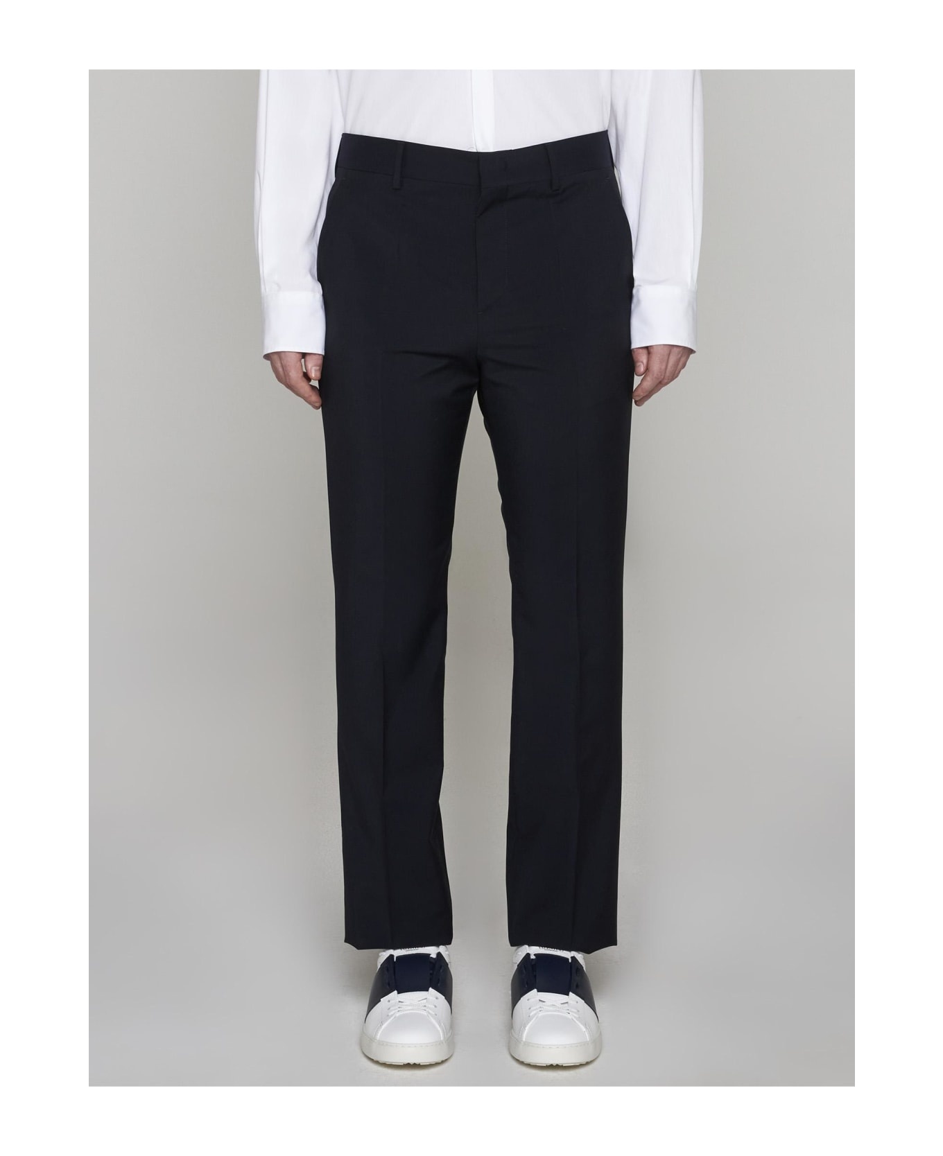 Valentino Wool And Mohair Trousers - 3