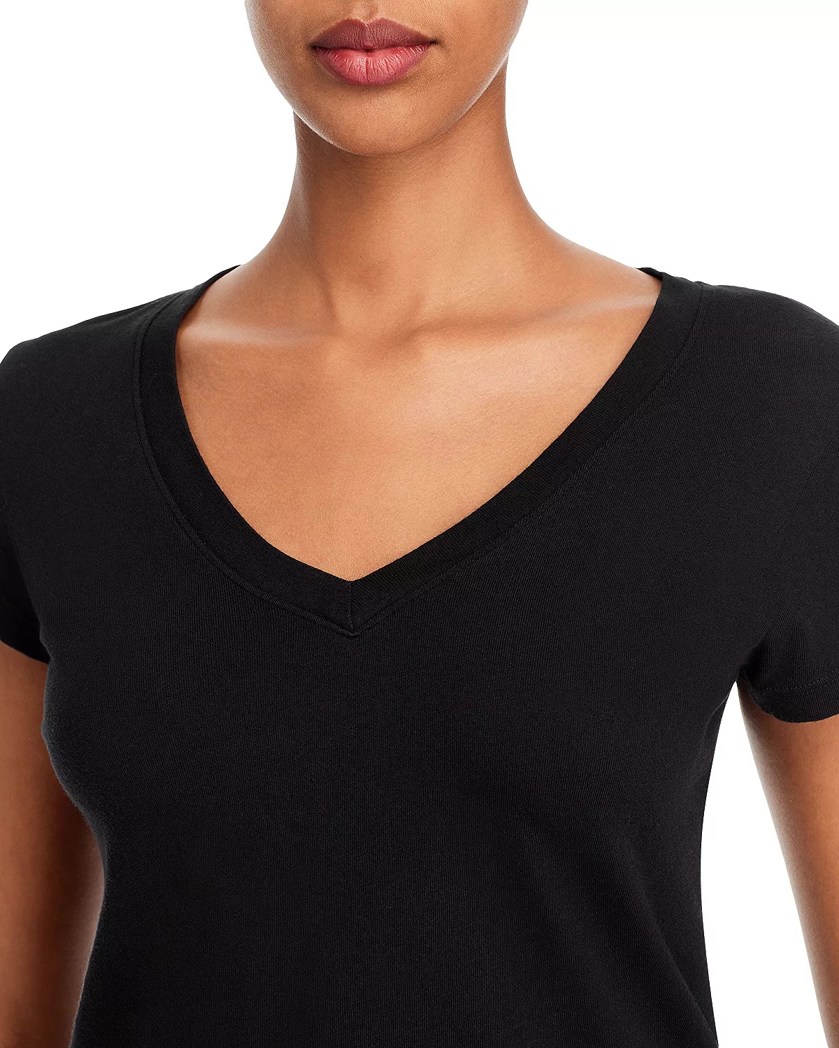 Becca Cotton V-Neck Tee - 4