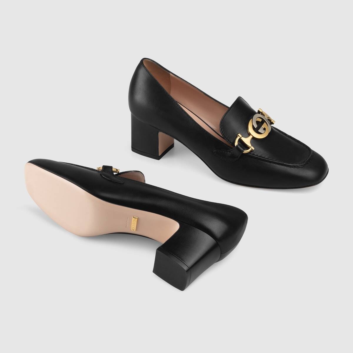 Gucci Zumi leather mid-heel loafer - 5