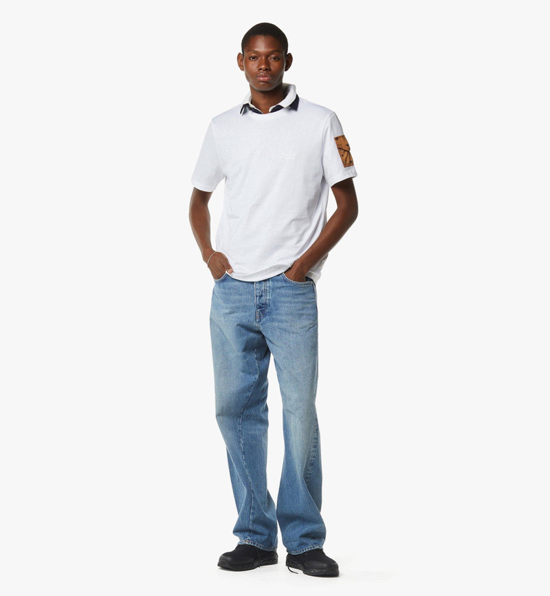 MCM Logo Pocket Sleeve T-Shirt in Organic Cotton outlook