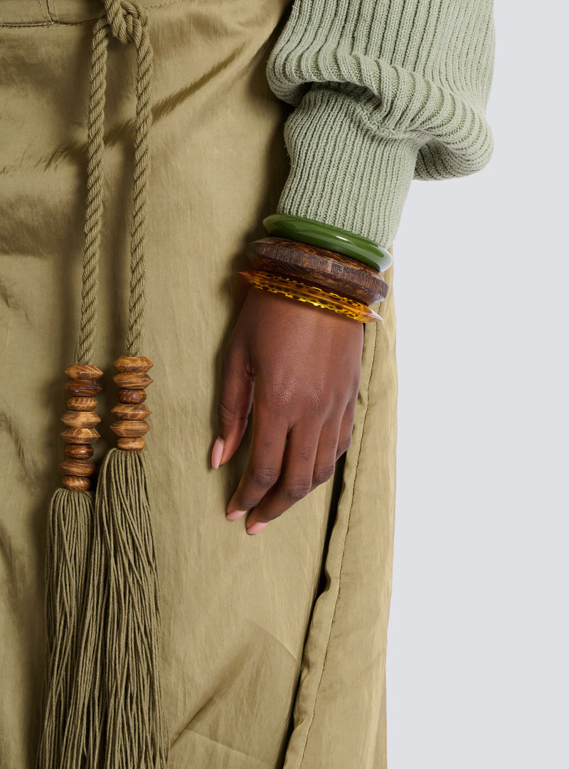 Balmain Set of wood and resin bracelets outlook