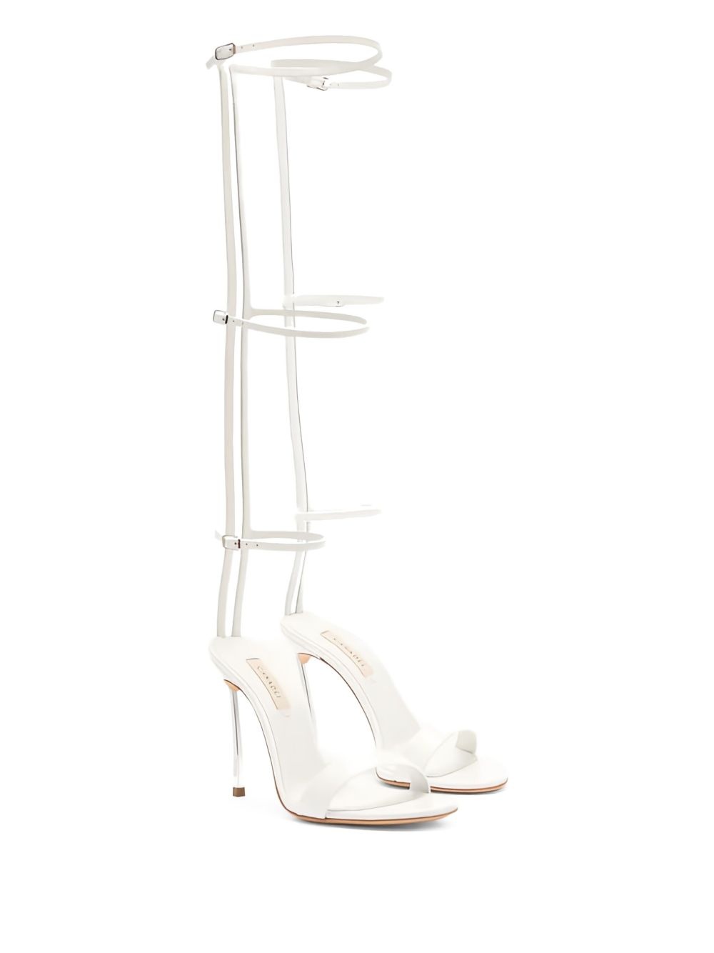100mm strapped heel sandals - 2