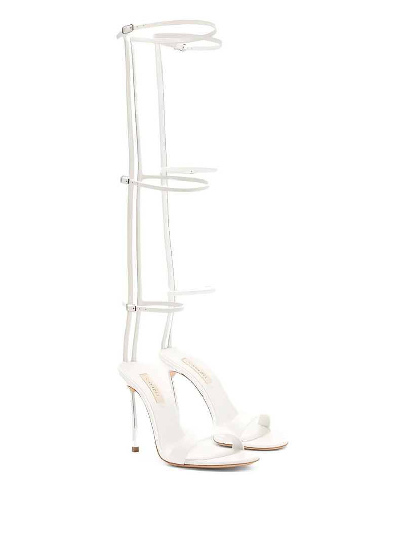 CASADEI 100mm strapped heel sandals outlook