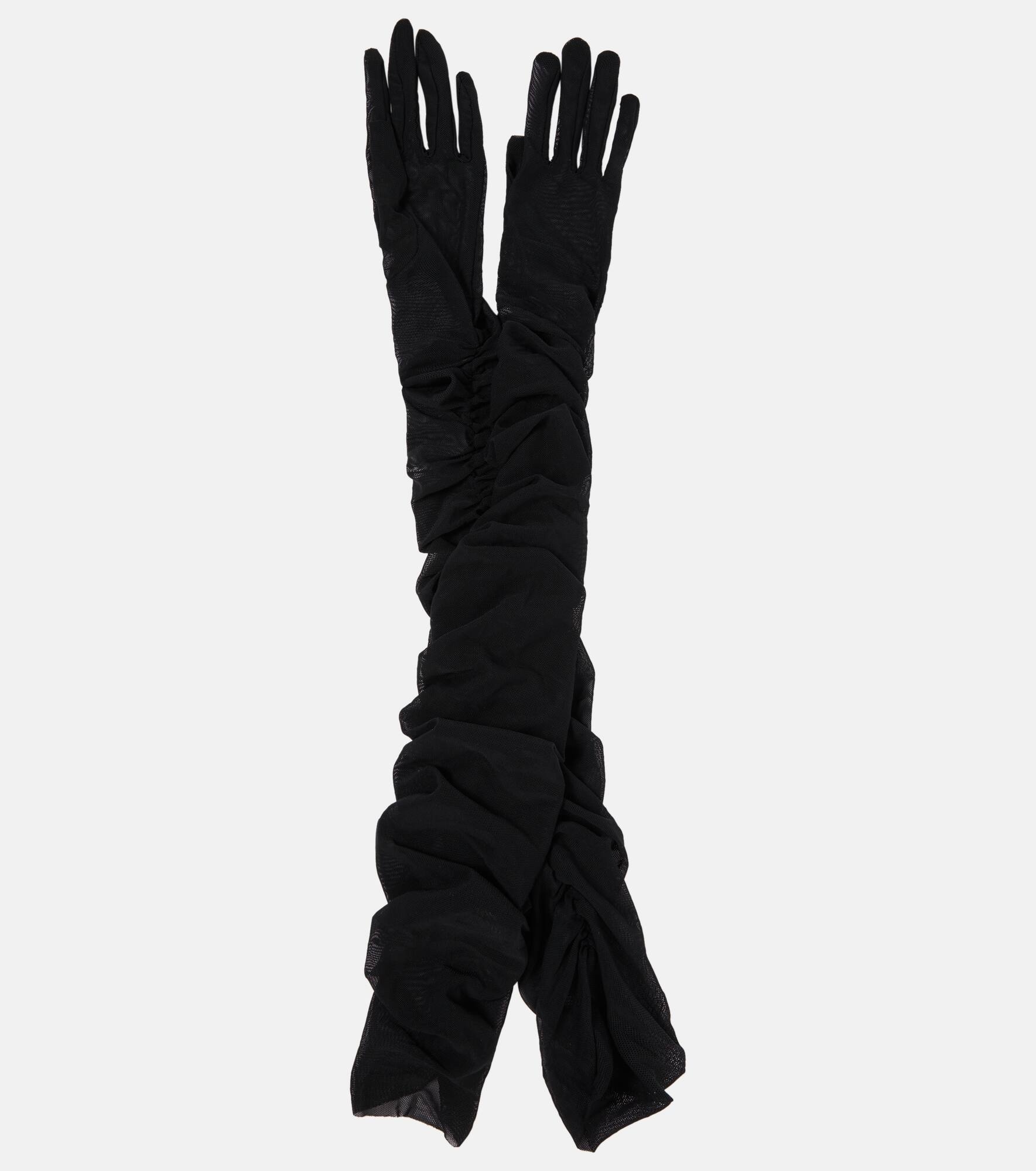 Leontyne ruched gloves - 1