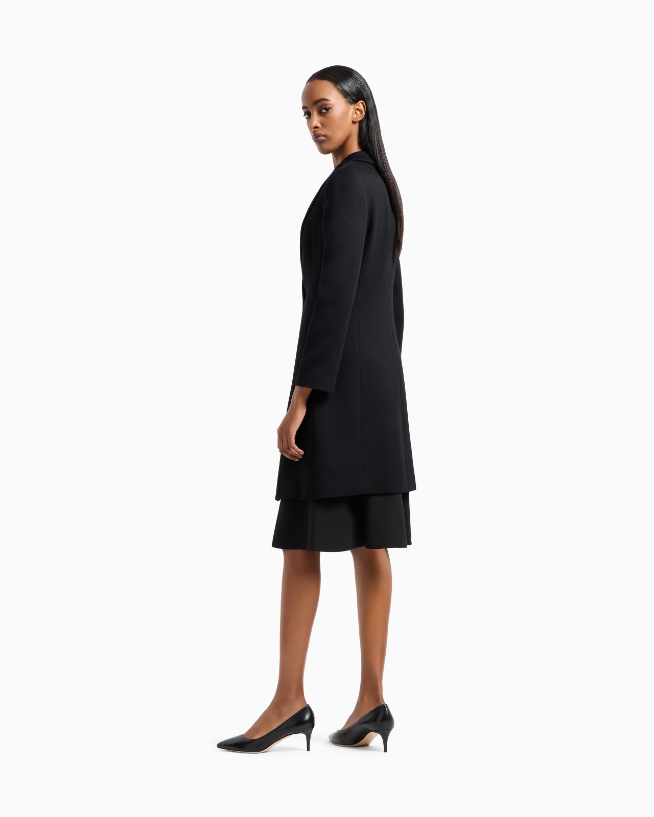 Pure cashmere single-breasted coat - 3