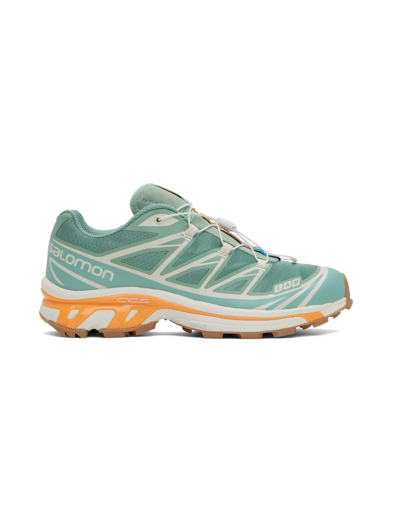 Green & Orange XT-6 Sneakers - 1