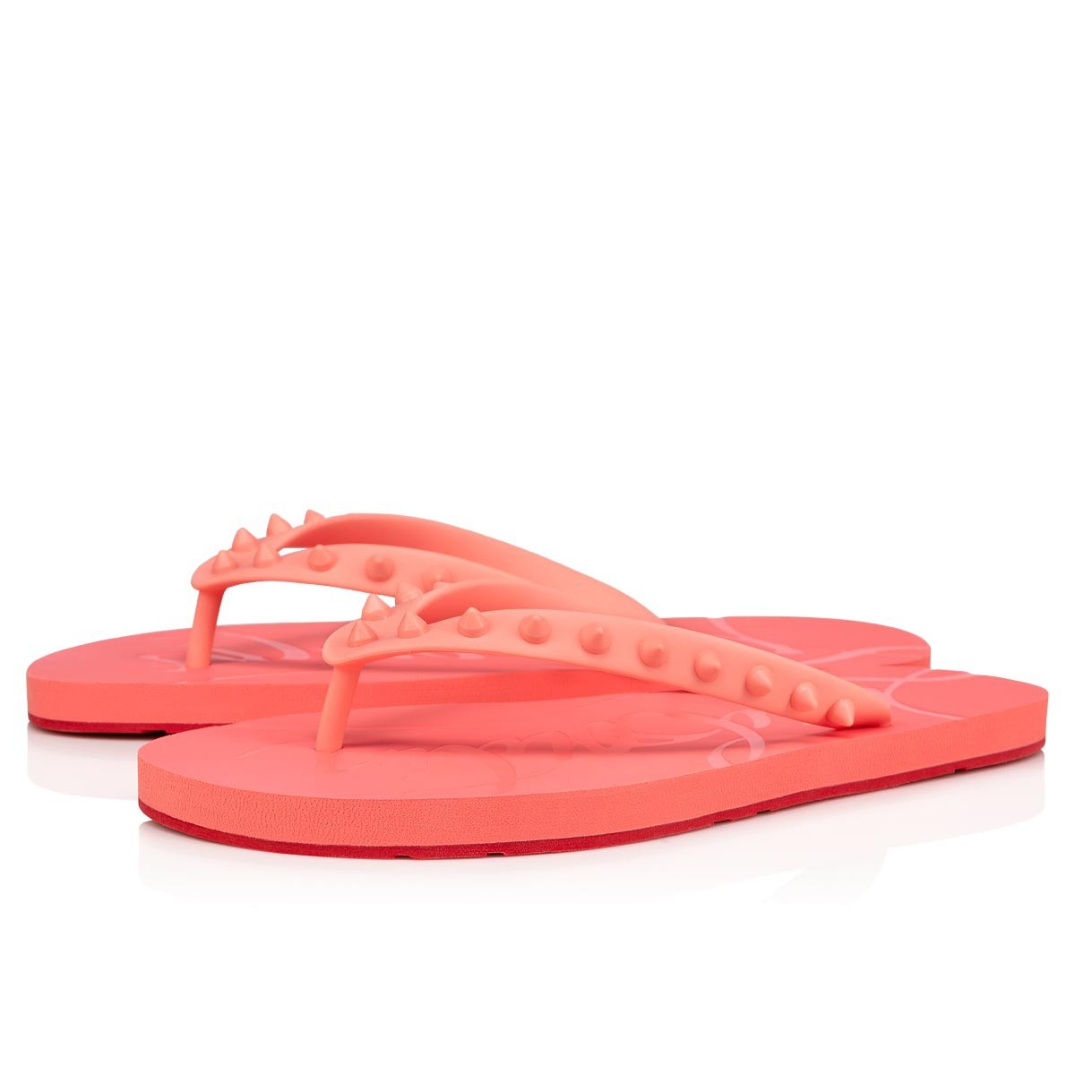 Christian Louboutin Super Loubi Flip Sandals in Red