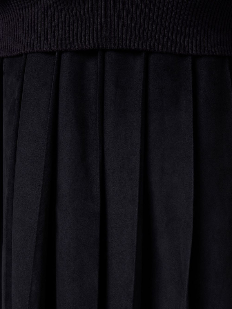pleated suede midi skirt 5