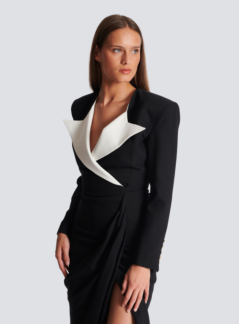 Structured Crepe Long Dress 8