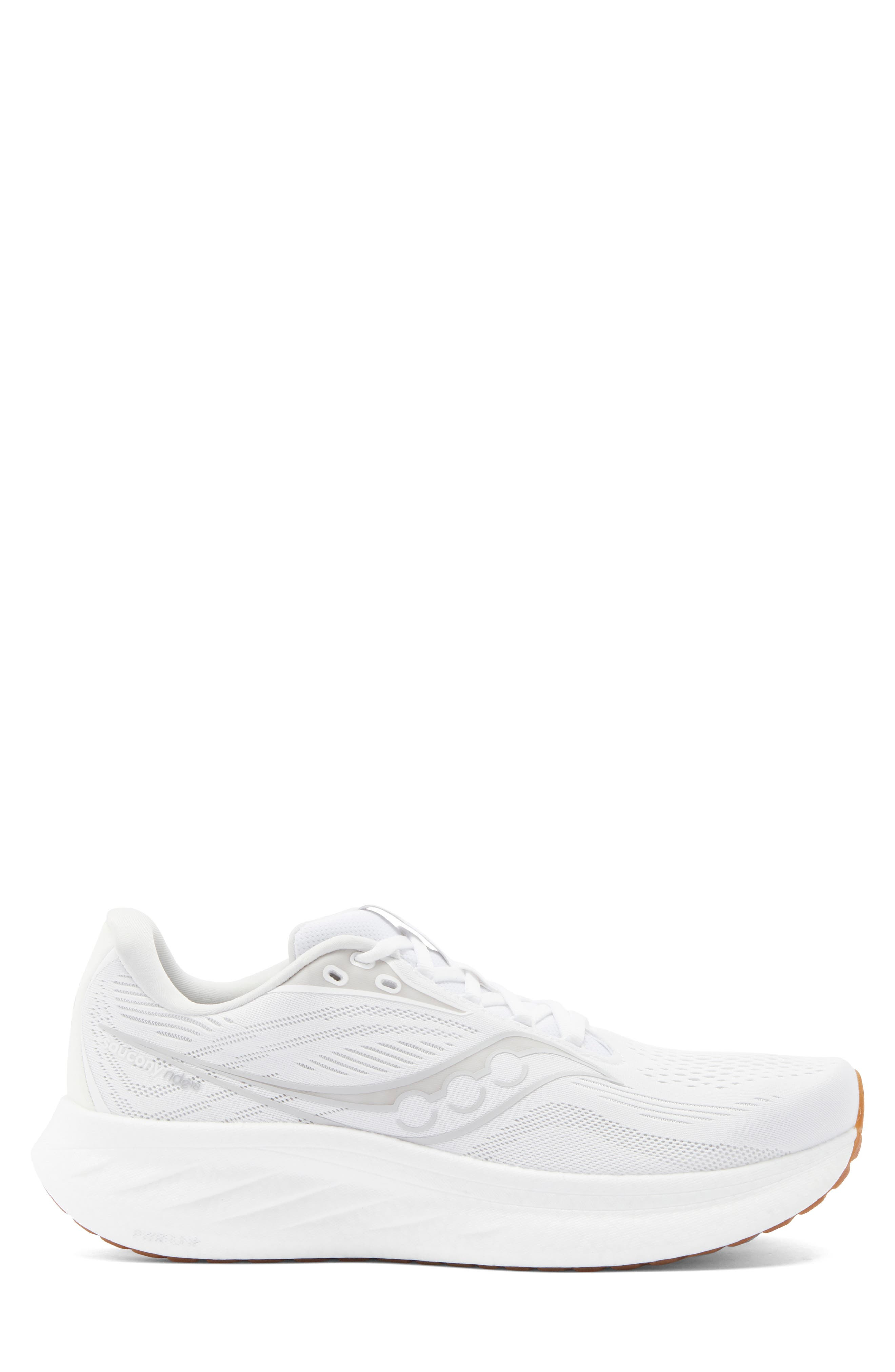 Saucony Ride 18 Running Shoe in White/Gum at Nordstrom - 3